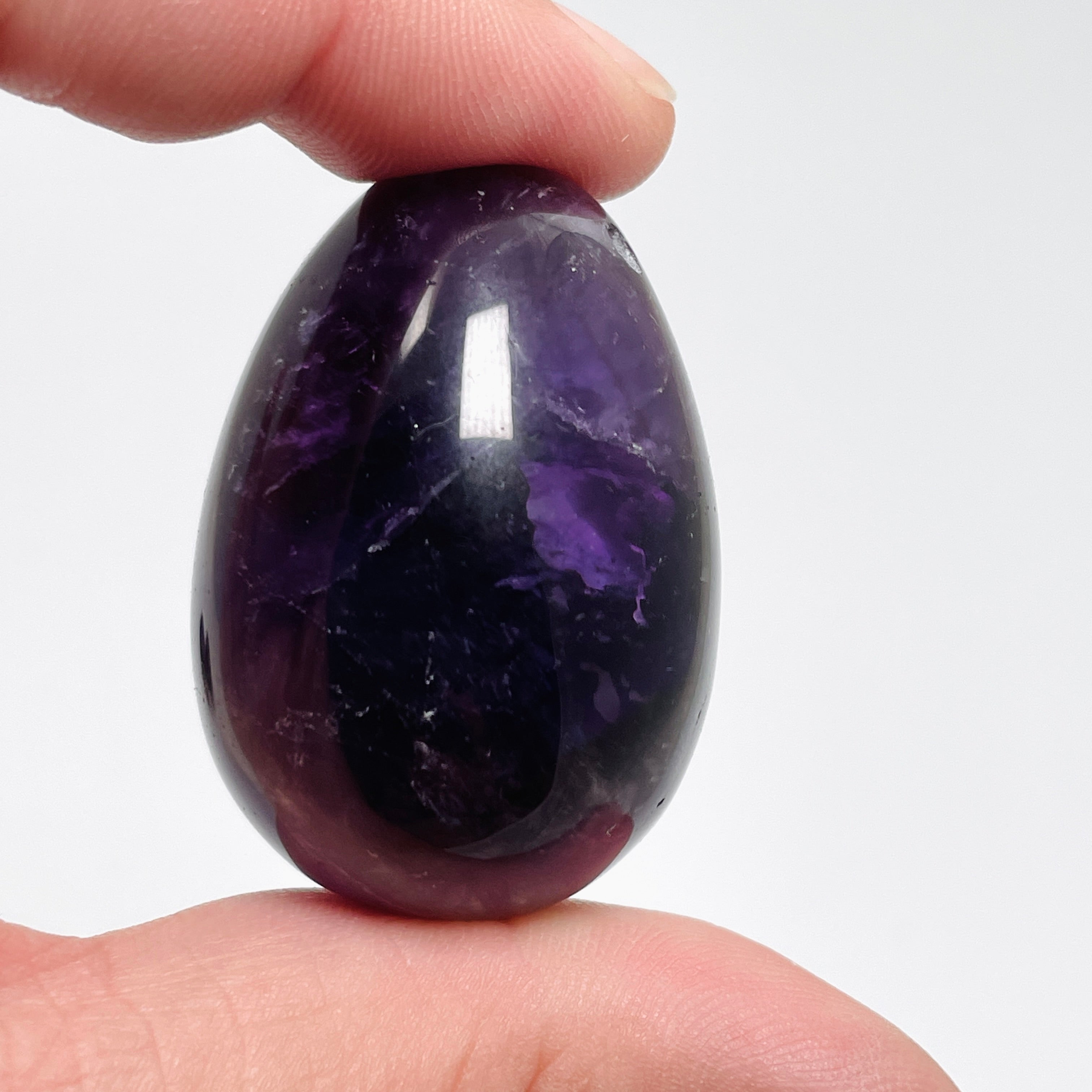 Natural Amethyst Egg AME 60 - Healing Crystal for Meditation, Stress Relief & Home Decor | Perfect for Spiritual Practice, Yoga & Gift Giving