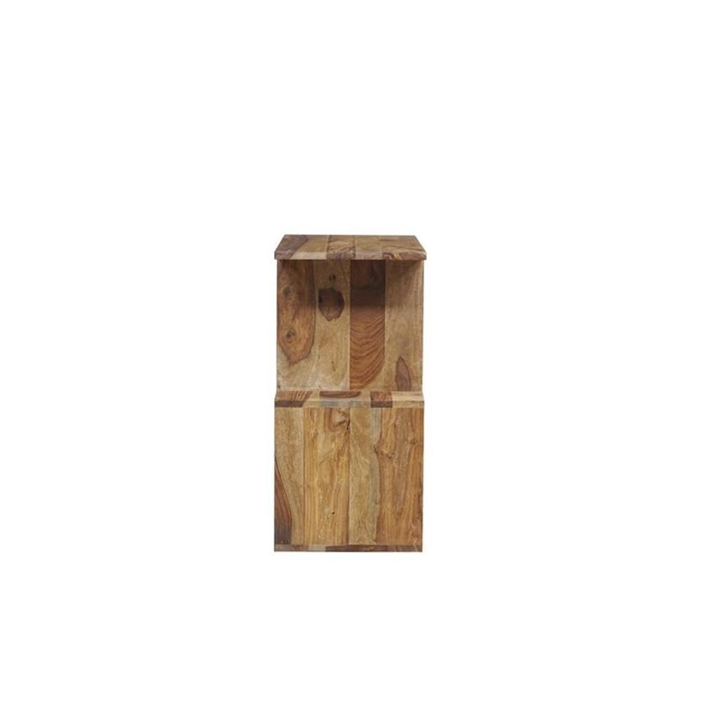 Porter Designs Urban Solid Sheesham Wood Bookcase - Natural Finish | Modern Bookshelf for Living Room, Home Office & Library Organization