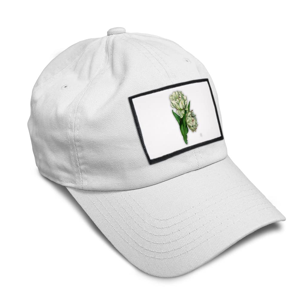 Vintage Tulip Floral Baseball Cap - Soft Cotton Adjustable Hat for Women & Men - Perfect for Outdoor Activities, Gardening, and Casual Wear
