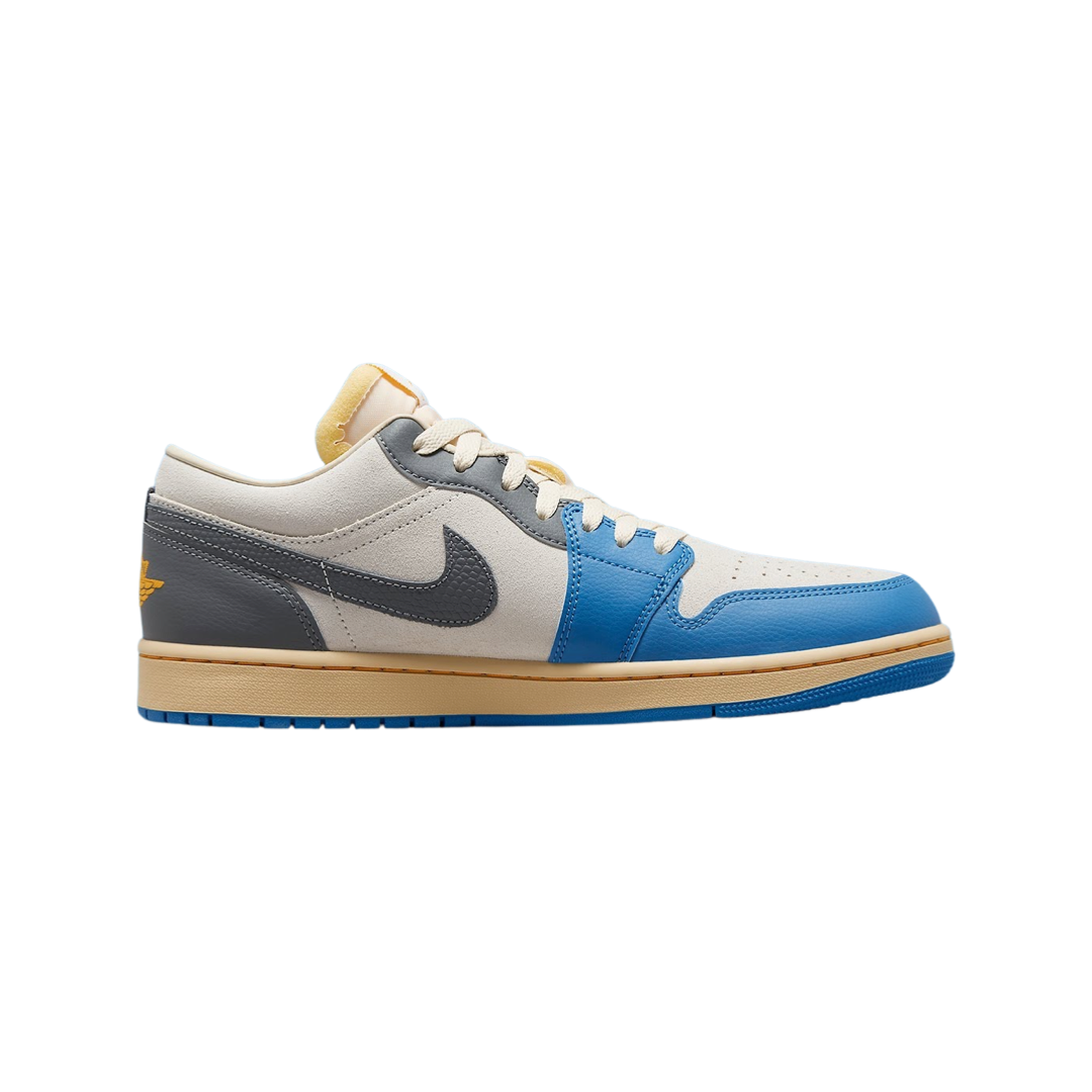 Air Jordan 1 Low SE UNC Grey Dutch Blue Smoke Grey Sail - Men's Basketball Shoes for Casual Wear & Street Style