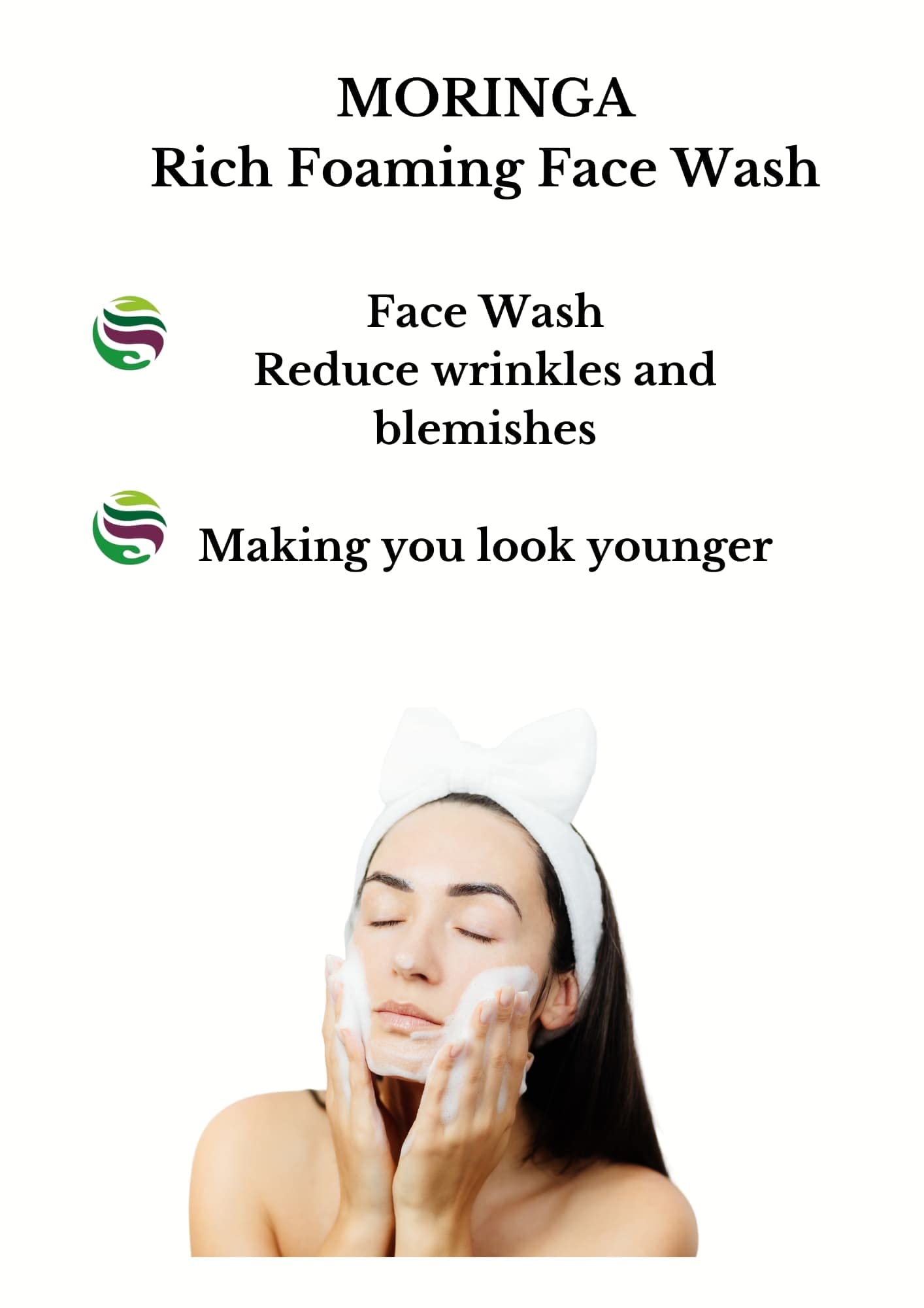 Papaearth Moringa Rich Glow Foaming Face Wash for Radiant Skin - 100ml | Gentle Cleanser for Daily Use, Acne & Oil Control - Perfect for Morning & Night Skincare Routine