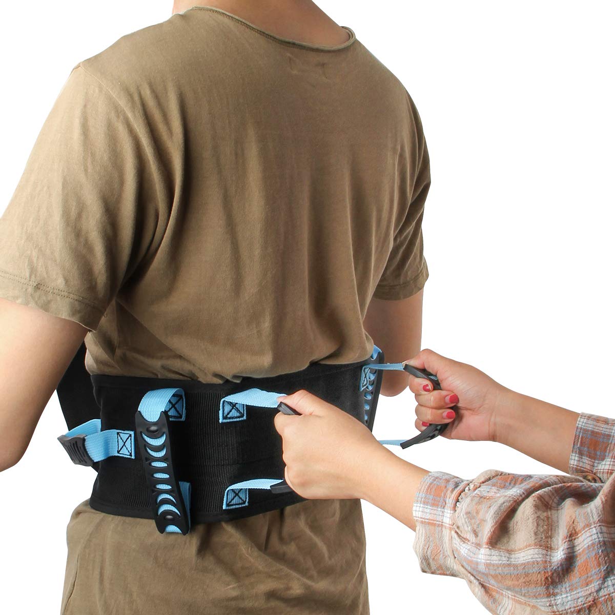 AHIER Adjustable Gait Belt with 6 Handles & Quick-Release Buckle - Heavy Duty Patient Transfer Belt for Elderly Care, Physical Therapy, and Mobility Assistance - Ideal for Home Use, Hospitals, and Nursing Facilities