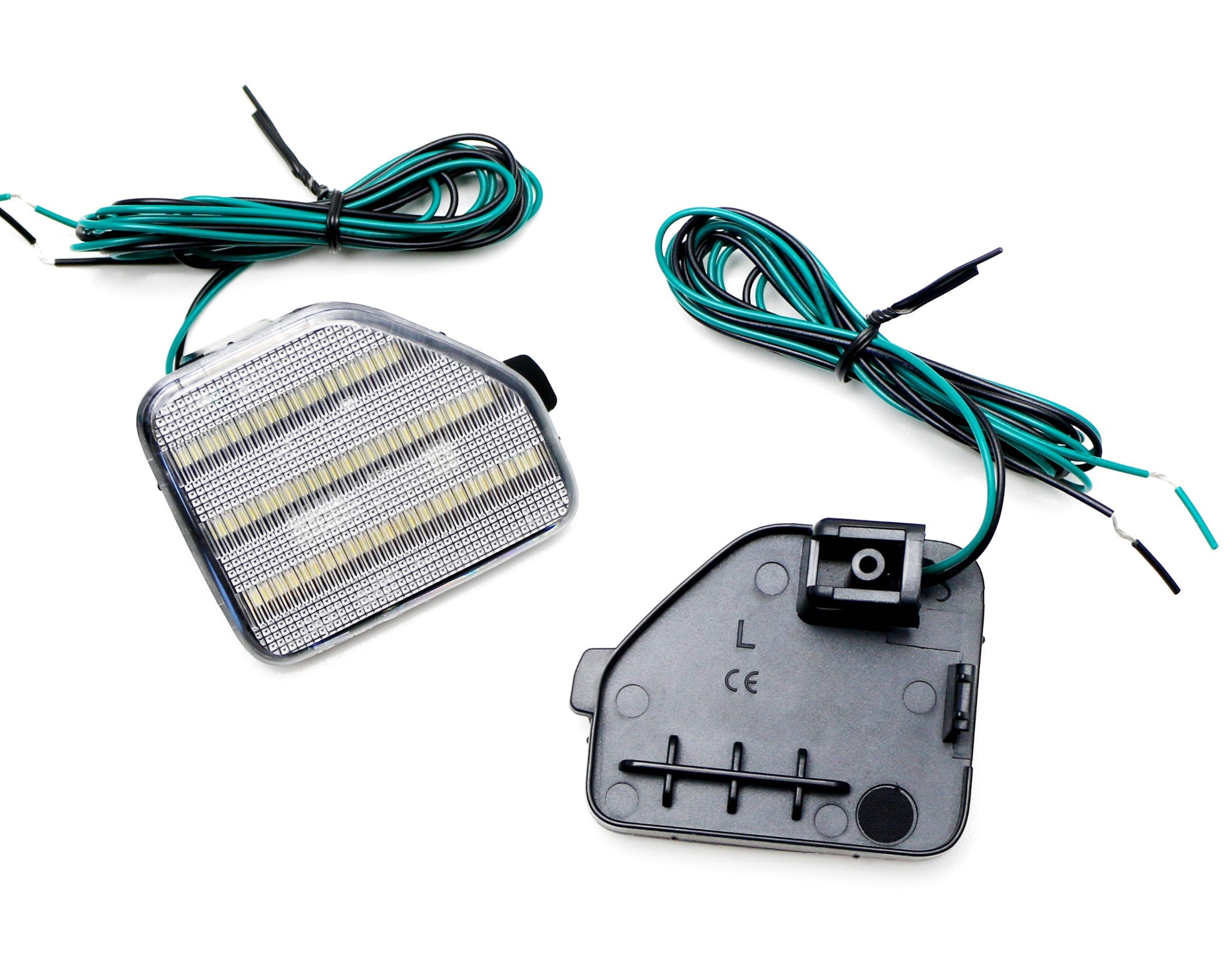 Clear Lens White LED Rear Bumper Reflector Light Kit for 2018+ Jeep Wrangler JL - Upgrade Your Off-Road Safety & Style for Night Driving & Trail Adventures