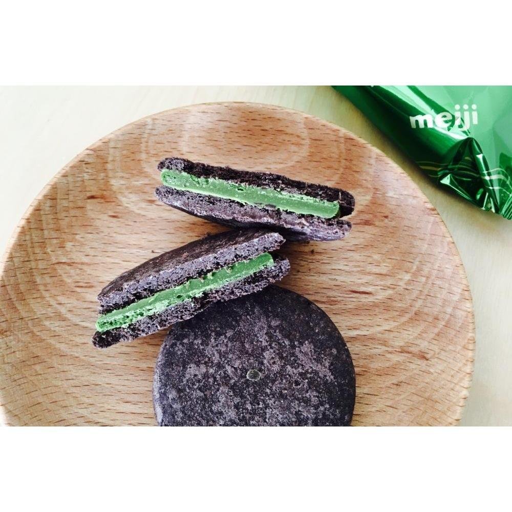 Meiji Rich Matcha Chocolate Sandwich Cookies - Pack of 5 | Authentic Japanese Green Tea Flavor | Perfect for Tea Time, Gifts & Snacking