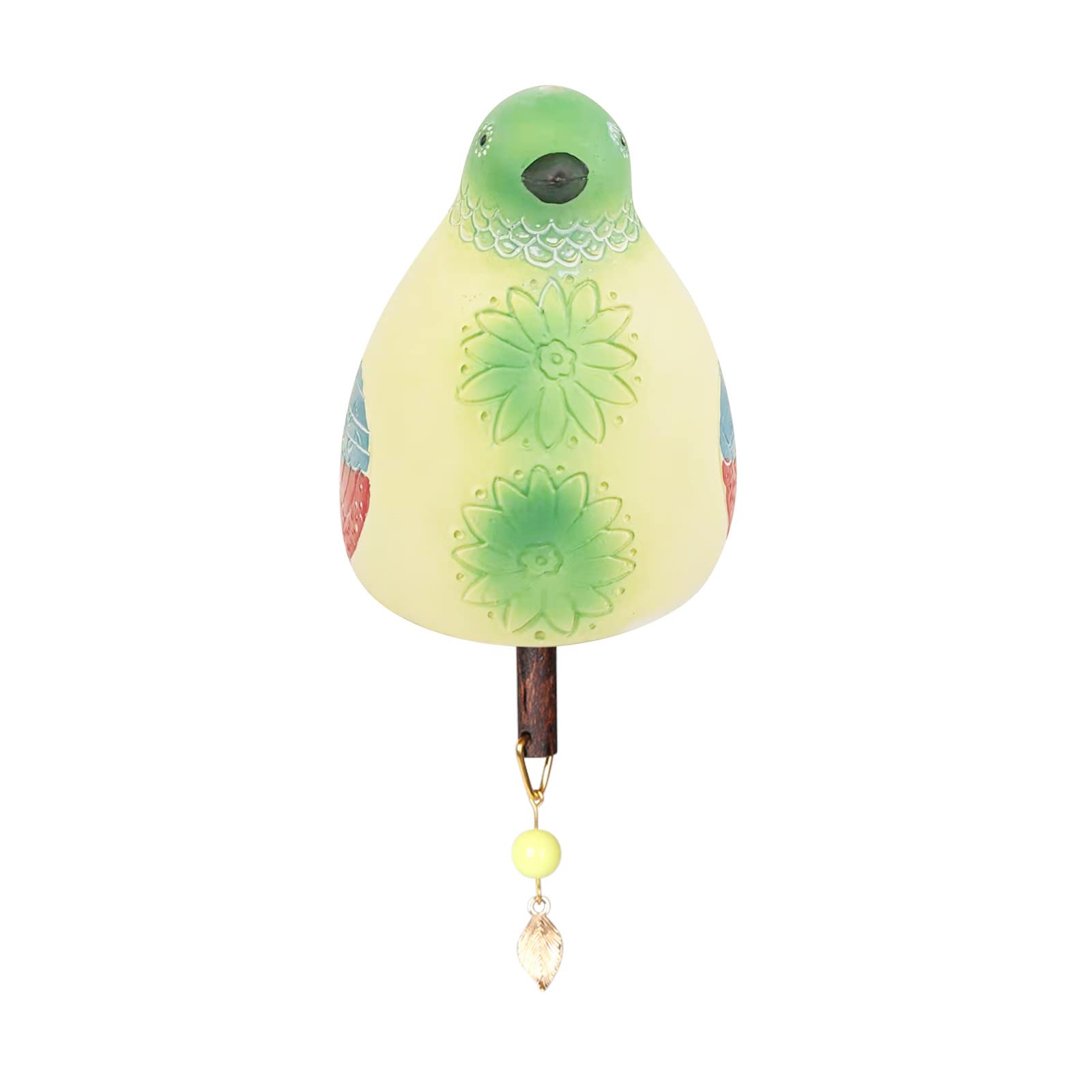 SKNG Bird Song Bell Resin Pendant - Handmade Wind Chime for Garden & Home Decor - Indoor/Outdoor Decorative Hanging Ornament | Perfect for Patio, Porch, Yard & Gift Giving