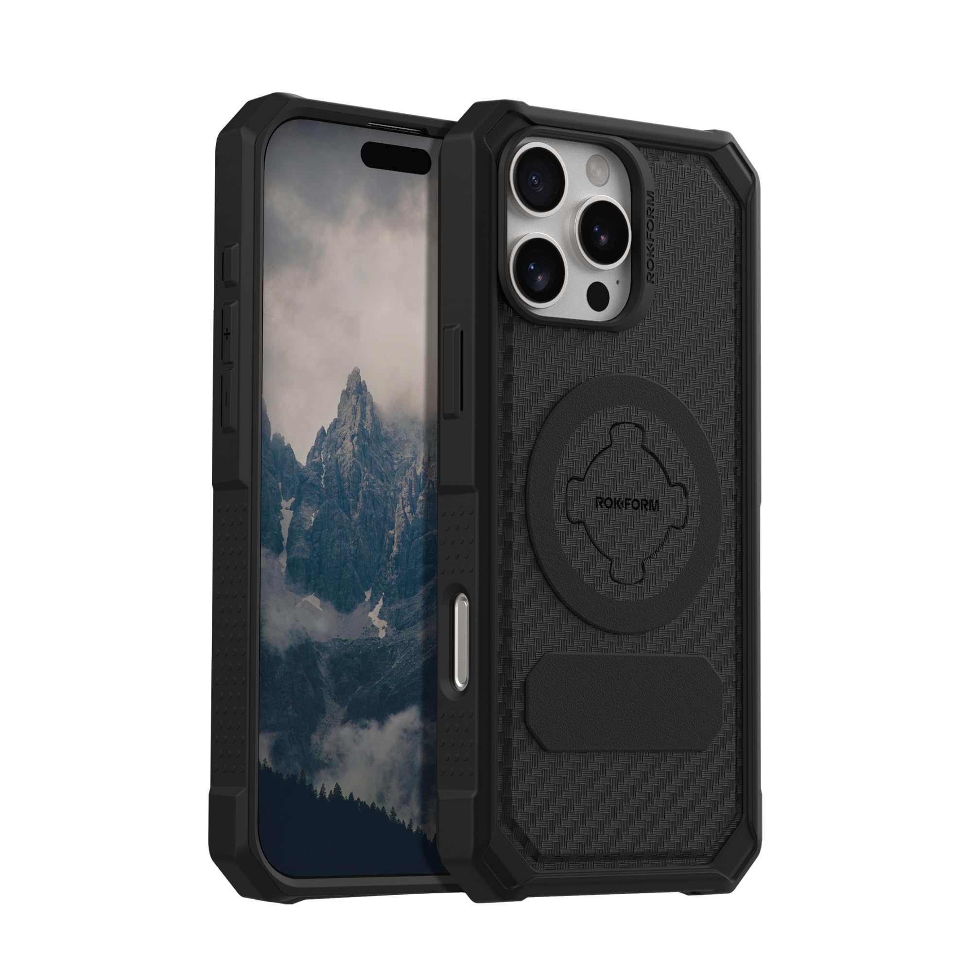 Rokform Rugged Magnetic Case for iPhone 16 Pro Max with RokLock Twist Lock Technology | Drop-Tested Protective Cover | Perfect for Outdoor Adventures, Construction Work & Extreme Sports (Black)