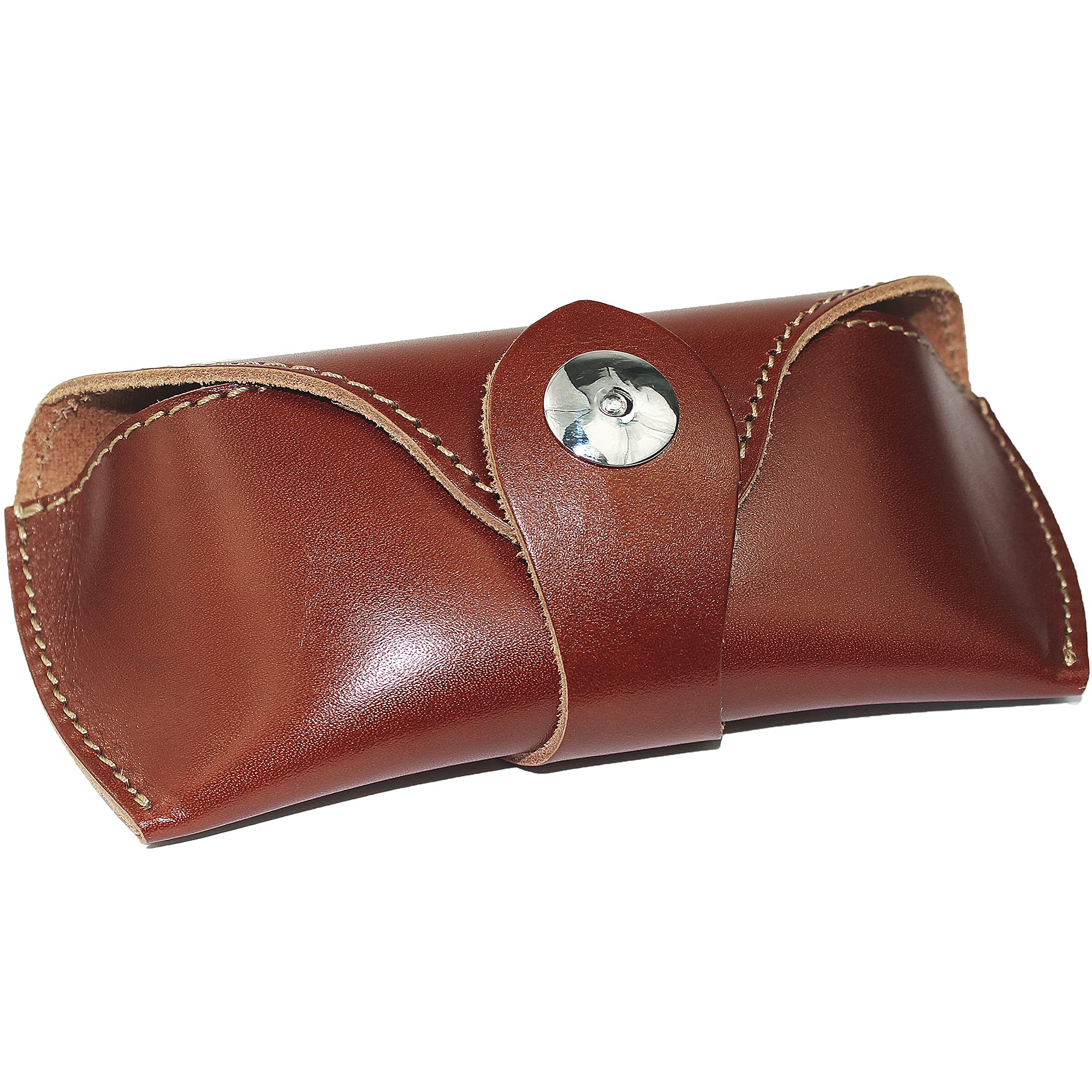 DK86 Genuine Leather Glasses Case - Premium Sunglasses Pouch & Eyeglass Holder for Men & Women - Perfect for Travel, Office & Daily Protection
