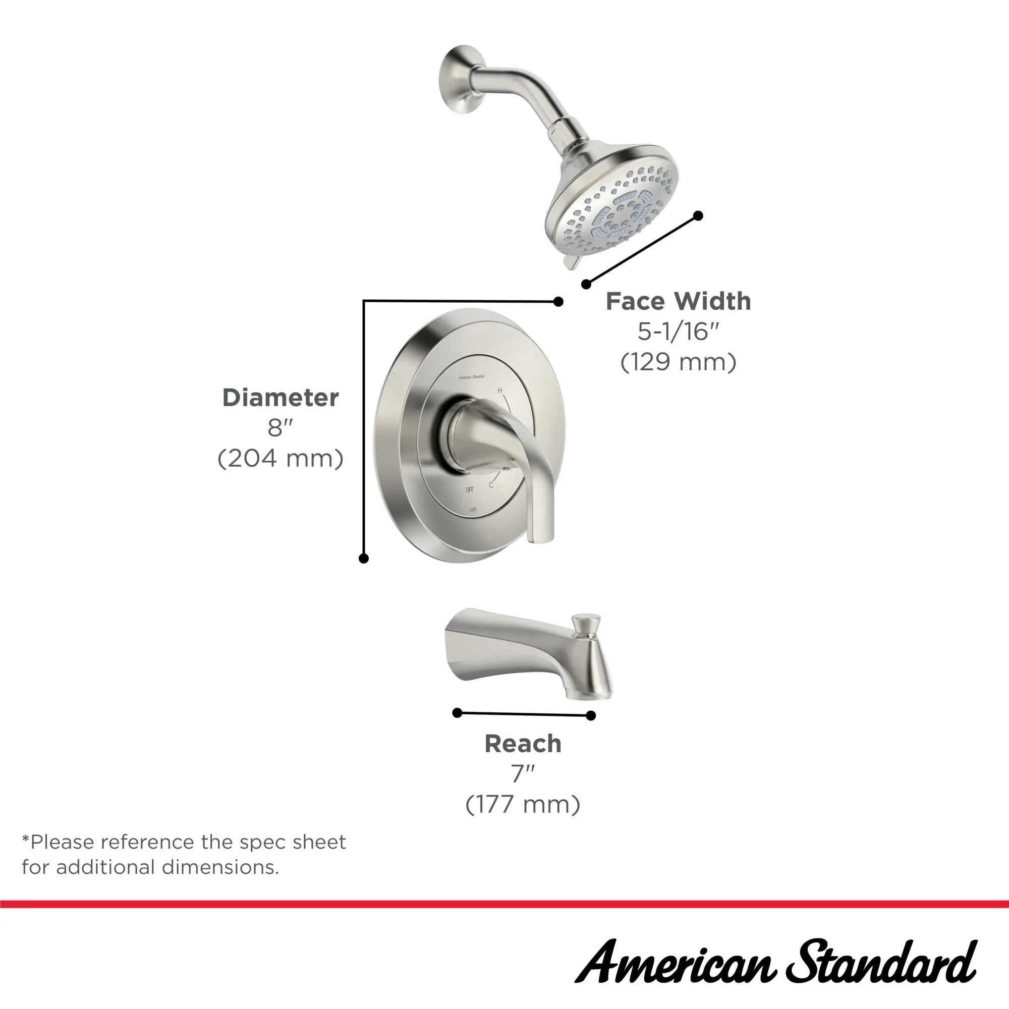 Eastway 2.5 GPM Tub and Shower Trim Kit with Valve & Lever Handle - High Flow 9.5 L/min Bathroom Faucet Set for Modern Home Renovation