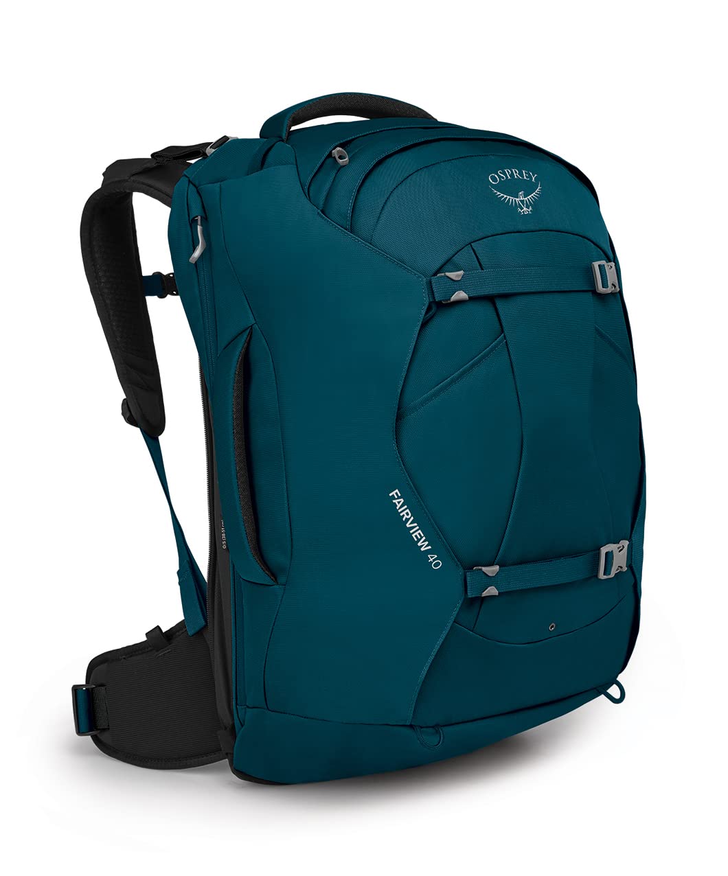Osprey Fairview 40L Women's Travel Backpack - Lightweight Carry-On Hiking Bag with Laptop Sleeve, Night Jungle Blue - Perfect for Air Travel, Camping & Outdoor Adventures