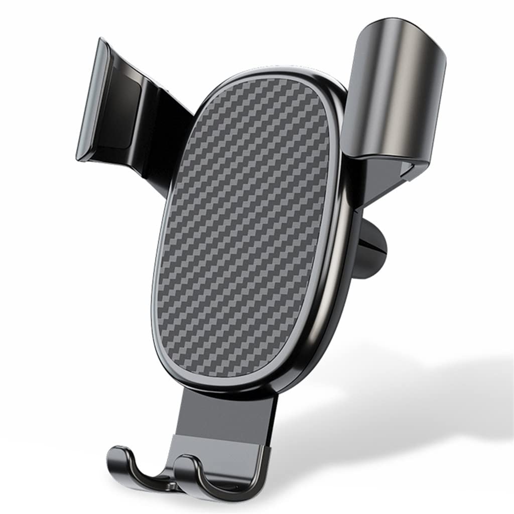 Universal Gravity Car Phone Holder - Auto Air Vent Mount for Smartphones, Black - Secure & Hands-Free for Driving, Commuting & GPS Navigation
