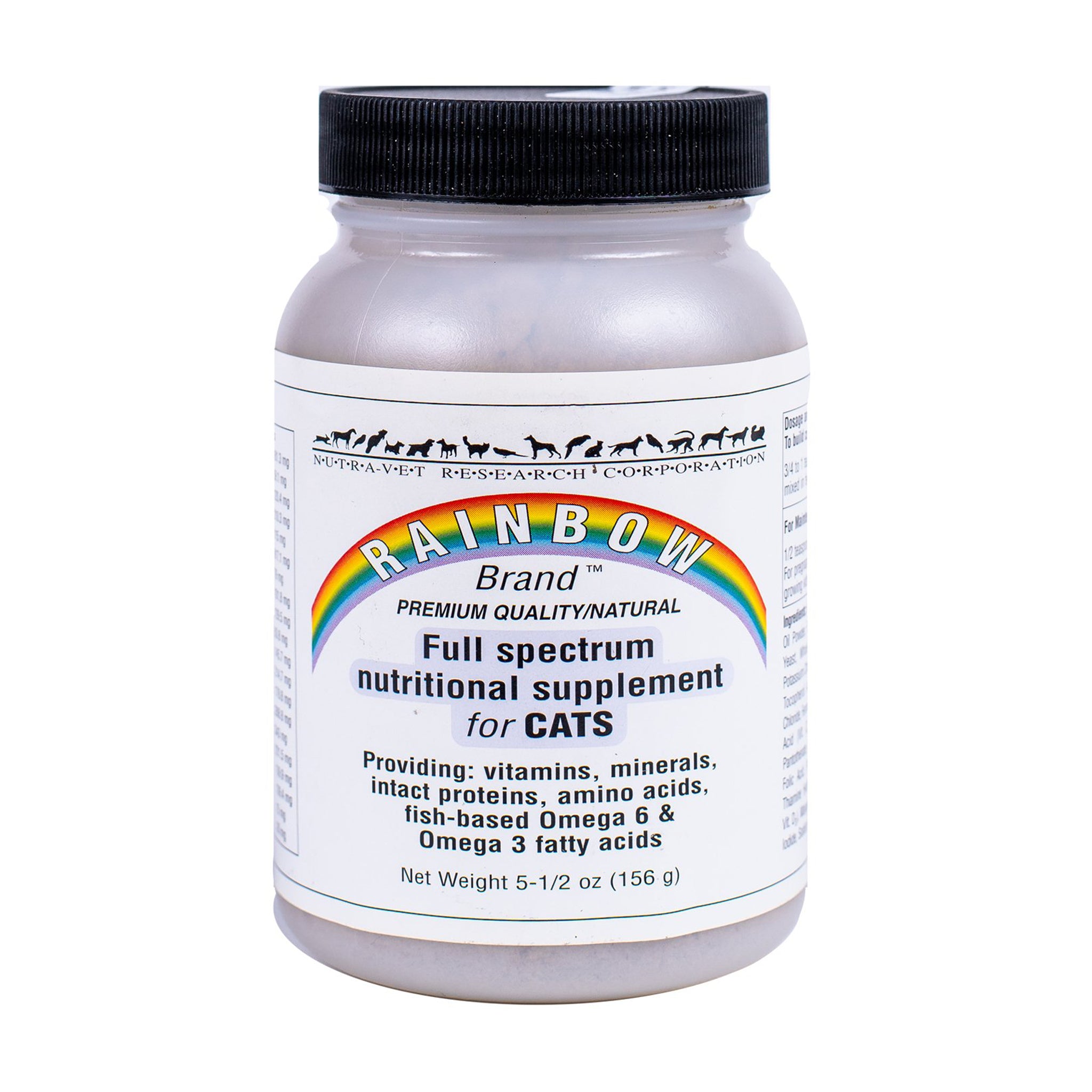 Rainbow Full Spectrum Cat Powder - Natural Multivitamin Supplement for Feline Health - Perfect for Boosting Immunity & Coat Shine in Indoor/Outdoor Cats