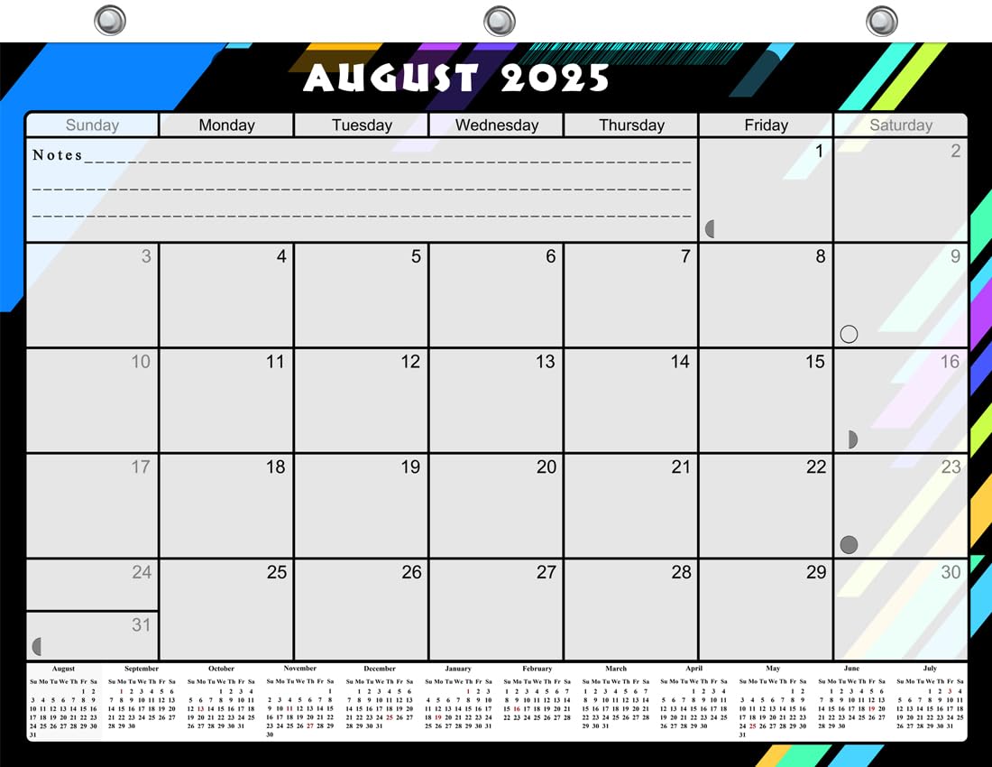 2025-2026 Student Academic Planner | 12-Month College Calendar for 3-Ring Binder, Desk or Wall Organization | School & Office Supplies | Perfect for Homework Tracking & Exam Scheduling | Made in USA (Edition #012)