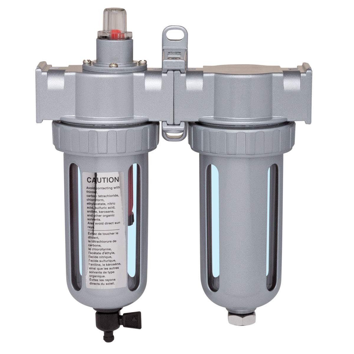 Rockwood 3/8 in. NPT 2-Stage Air Drying System with Particulate & Coalescing Filters, Pressure Regulator, Metal Bowl & Auto Drain Bracket - Ideal for Compressed Air Systems, Pneumatic Tools & Industrial Applications