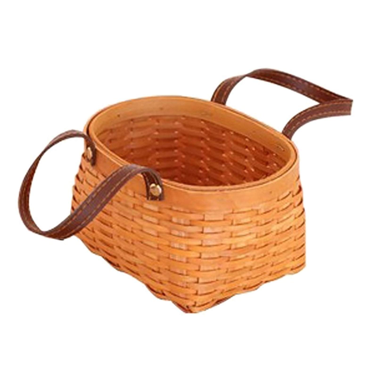 Premium Natural Woven Bamboo Picnic Basket - Large BBQ & Outdoor Party Storage Basket for Food, Fruits, Vegetables, Eggs & Flowers | Portable & Durable | Perfect for Beach Outings, Park Picnics, Camping & Backyard Gatherings