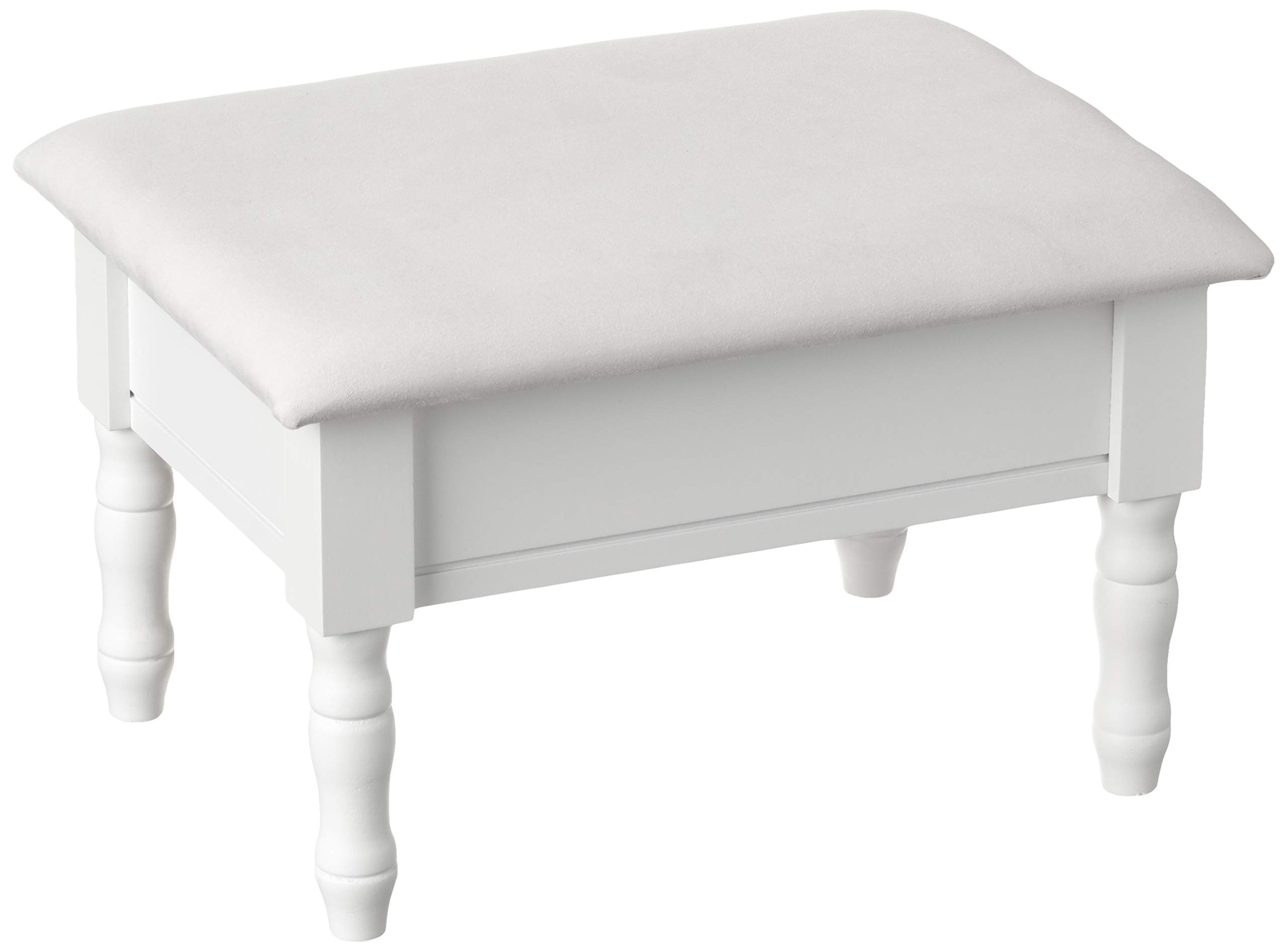 Frenchi Storage Footstool - White for Living Room & Bedroom