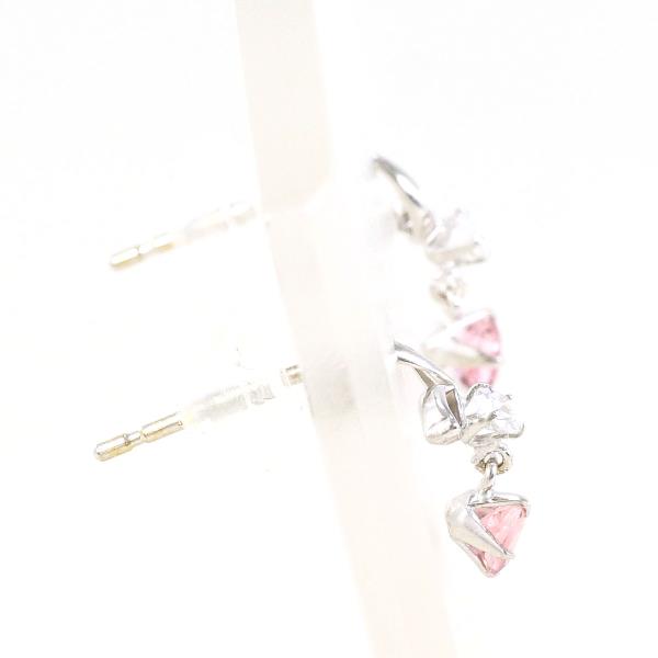 14K White Gold Pink Tourmaline & Zirconia Stud Earrings for Women - Elegant Jewelry Gift for Birthday, Anniversary & Special Occasions