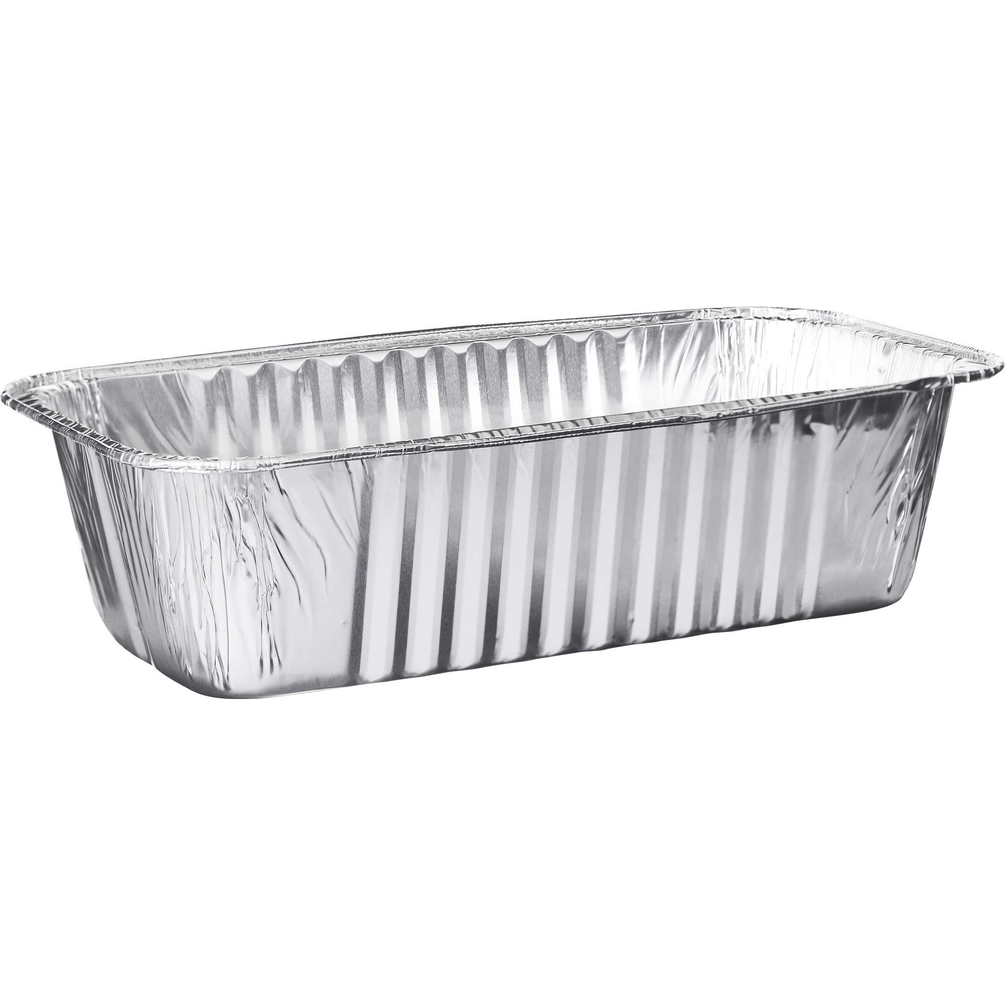 PLASTICPRO Disposable Loaf Pans - 50 Pack Aluminum Foil Baking Pans for Cakes, Bread, Meatloaf & Lasagna | 5 Pound Heavy Duty Bakeware for Meal Prep, Cooking & Party Serving