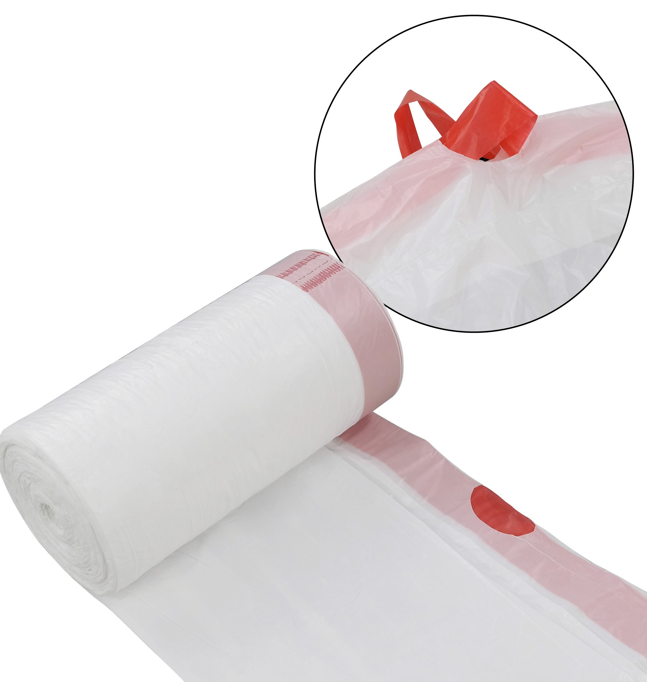 3 Gallon Small Drawstring Trash Bags - 120 Count White Kitchen Garbage Bags for Bathroom, Office & Bedroom Waste Disposal