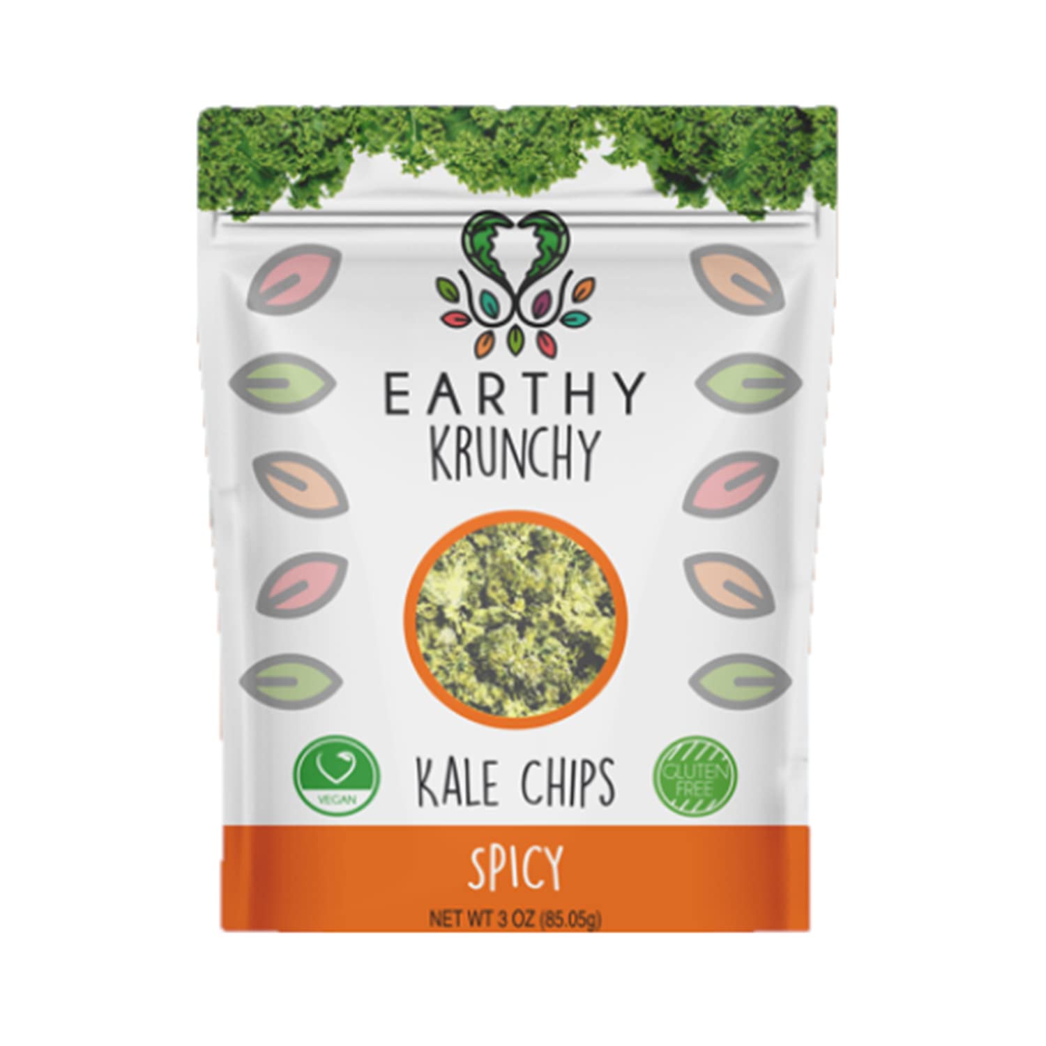 Organic Spicy Kale Chips - Crunchy Vegan Snacks High in Protein & Fiber - All Natural Gluten-Free Dehydrated Kale Chips with No Sugar or Preservatives - Perfect for Healthy On-the-Go Snacking, Keto Diet & Weight Loss
