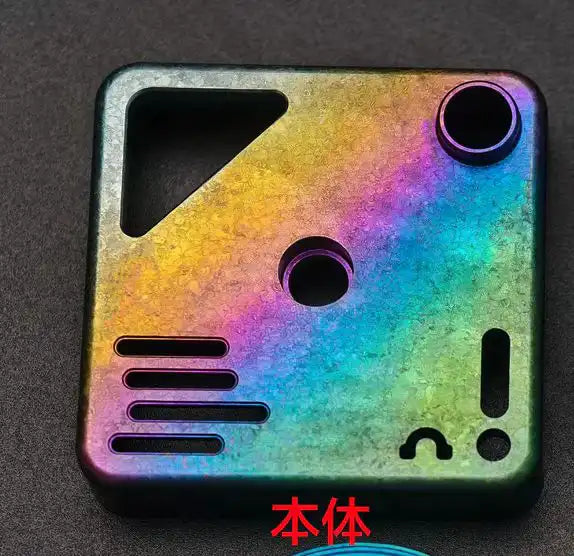 Custom 4U Personalized Titanium Alloy Keycaps for Record Players - Artistic Timascus Decorative Keycaps for Mechanical Keyboards (Perfect for Audiophiles & Keyboard Enthusiasts)