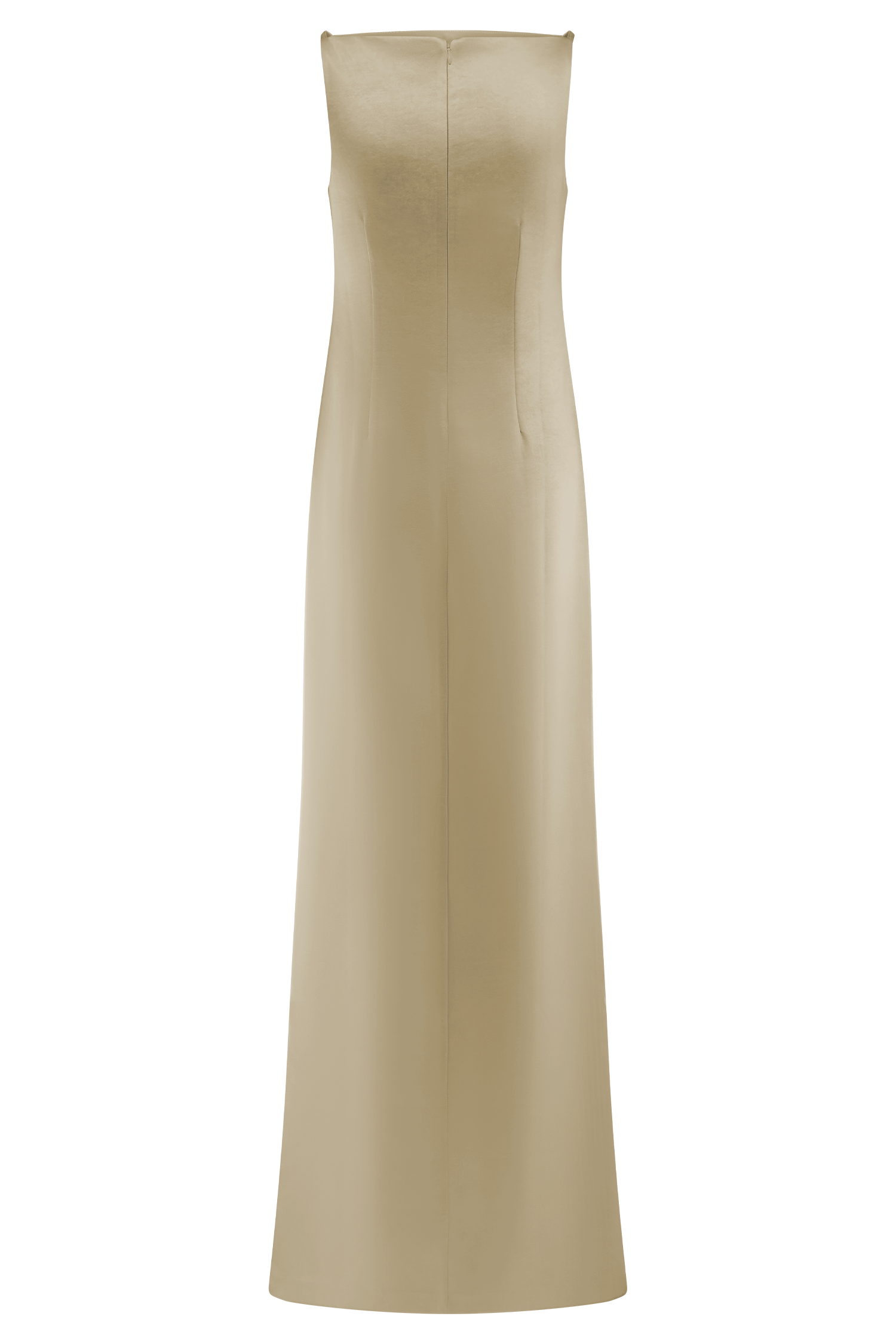 Elegant Violet Sleeveless Satin Maxi Dress in Blush Gold - Perfect for Weddings, Parties & Special Occasions