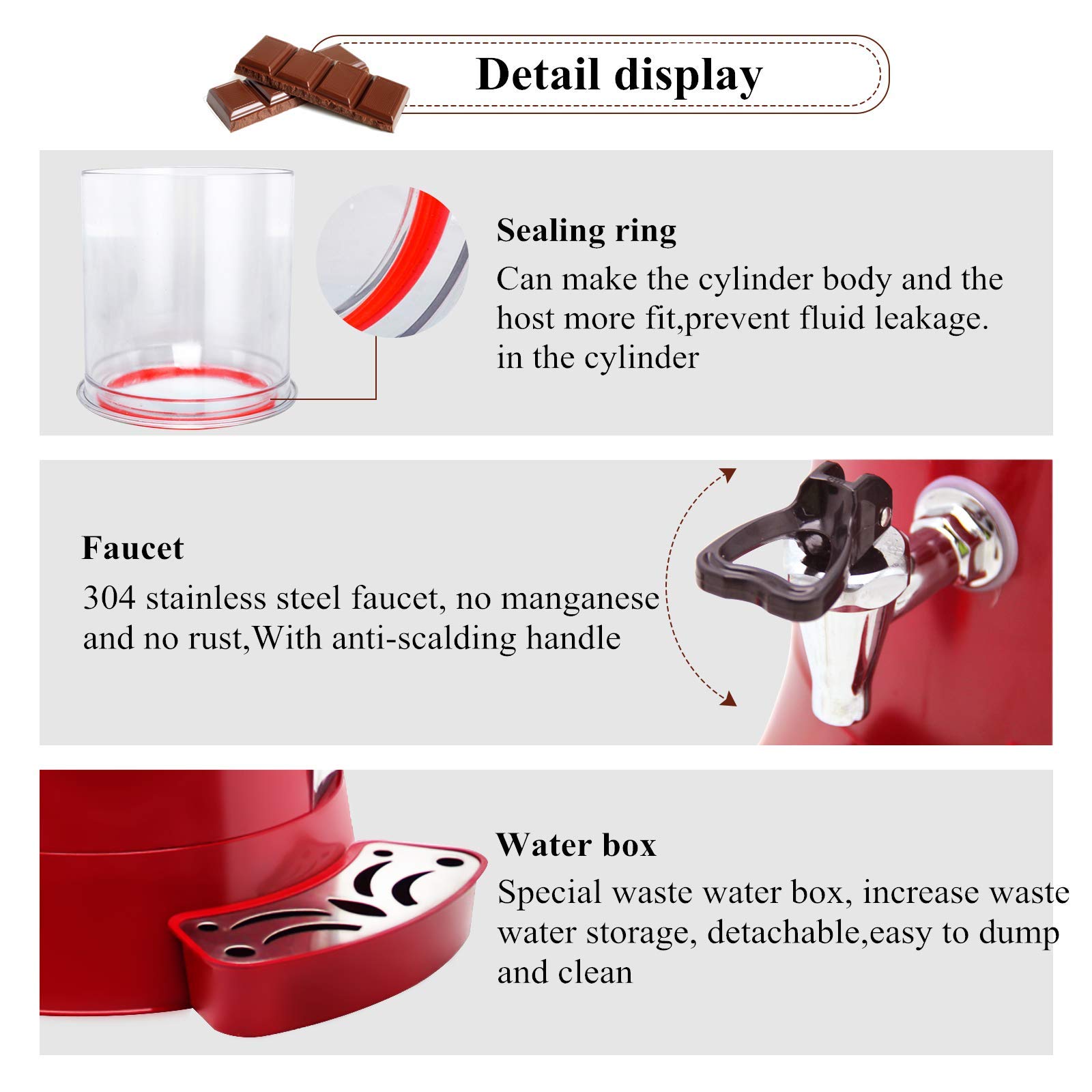 YUCHENGTECH 5L Commercial Hot Chocolate Maker Machine - Upgraded Hot Chocolate Dispenser & Warmer for Chocolate, Coffee, Milktea - CE Certified (5L, 100-120V) - Perfect for Cafes, Restaurants & Catering Events