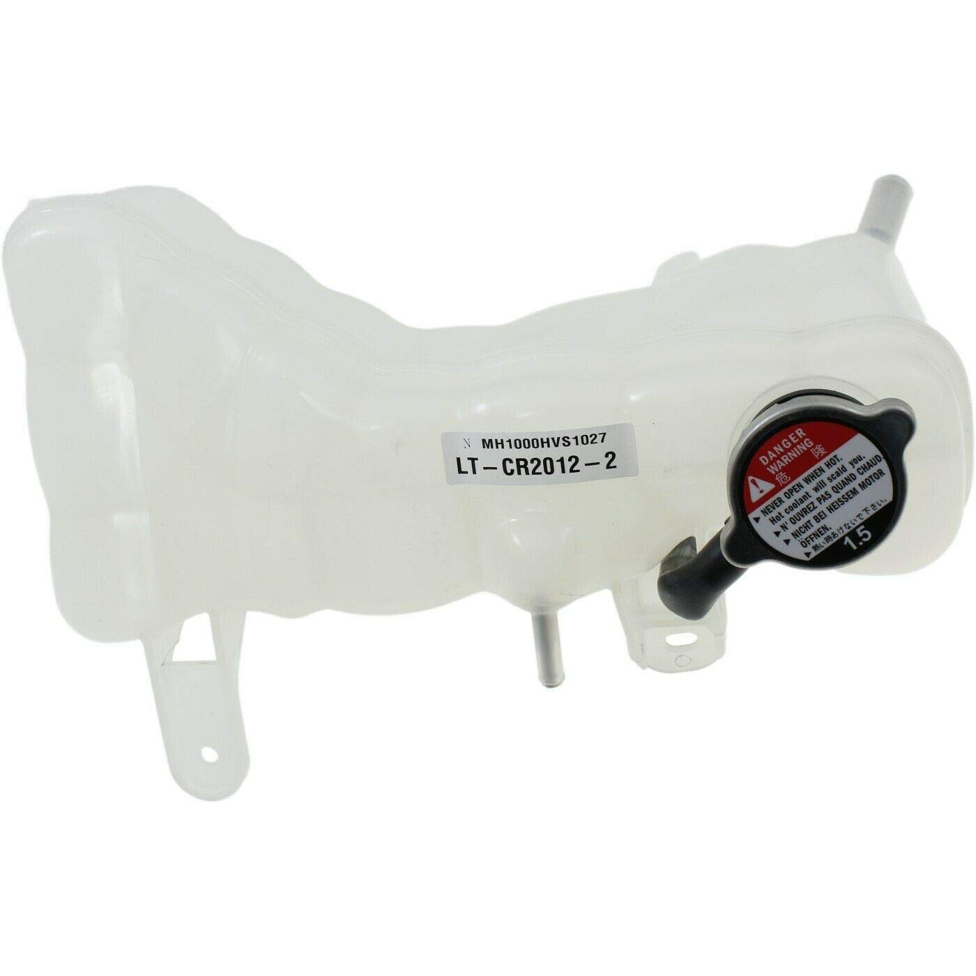 Replacement Coolant Recovery Tank with Cap for 2015-2020 Dodge Charger Challenger 6.4L V8 - White Textured Plastic (Part# CH3014157, 68237637AA) - Durable Engine Cooling System Solution for High-Performance Vehicles