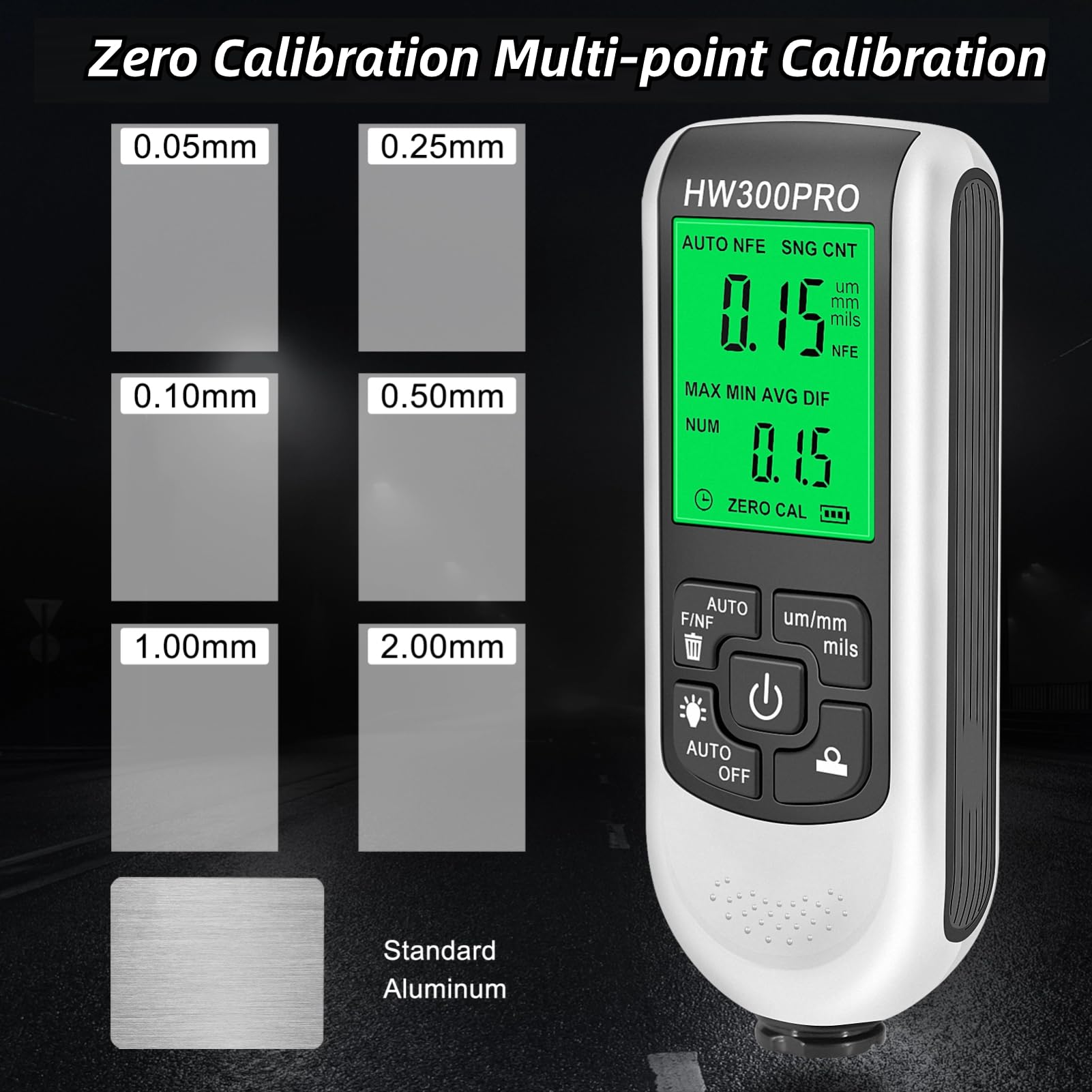 Premium Digital Coating Thickness Gauge - High Precision Automotive Paint Thickness Meter with Ultra-Sensitive Probe | Perfect for Car Paint Inspection, Auto Body Repair & Quality Control in Vehicle Manufacturing