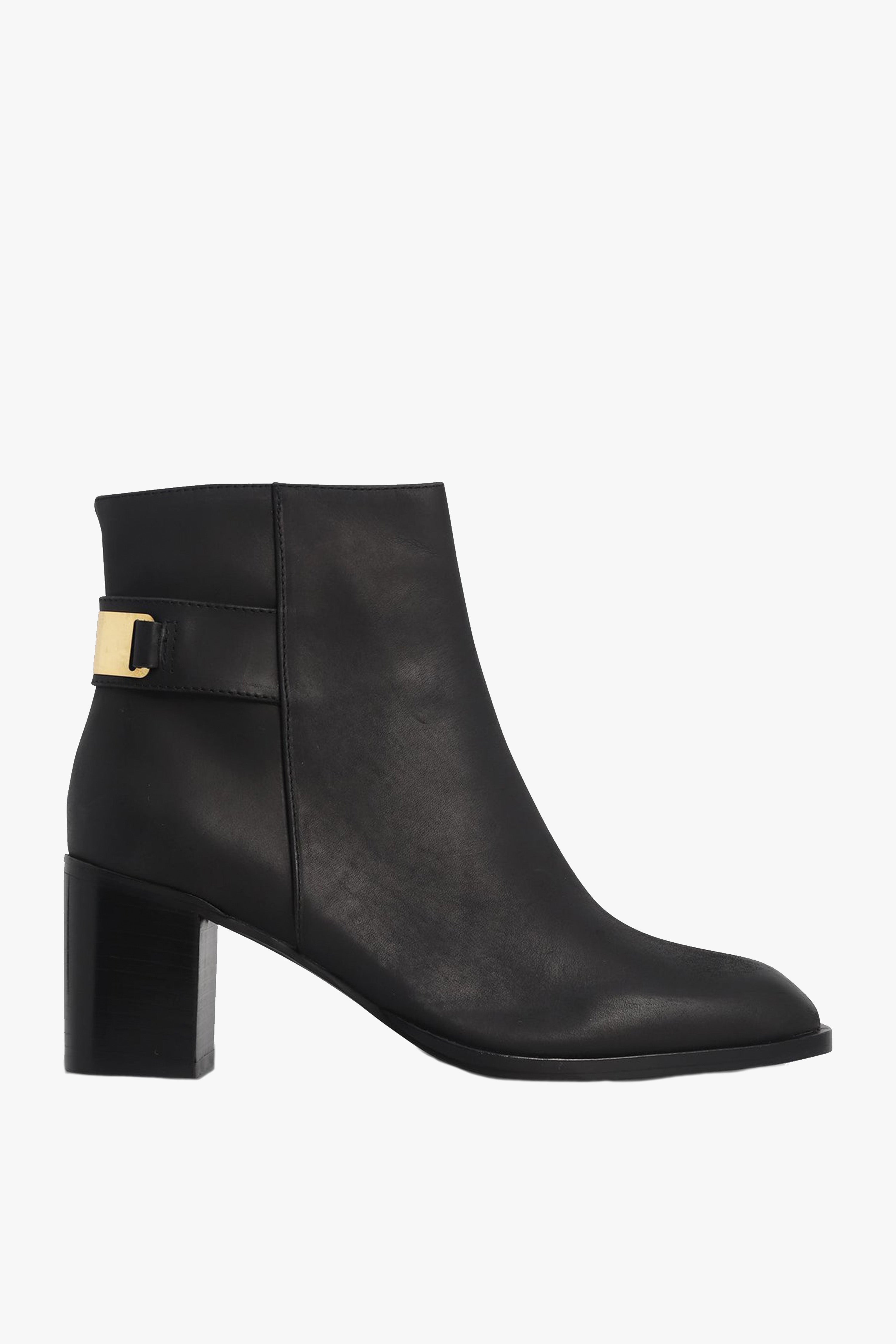 Elsie Mid Heel Black Ankle Boots for Women - Comfortable Chunky Heel Booties for Fall & Winter - Perfect for Office, Date Night & Casual Outfits