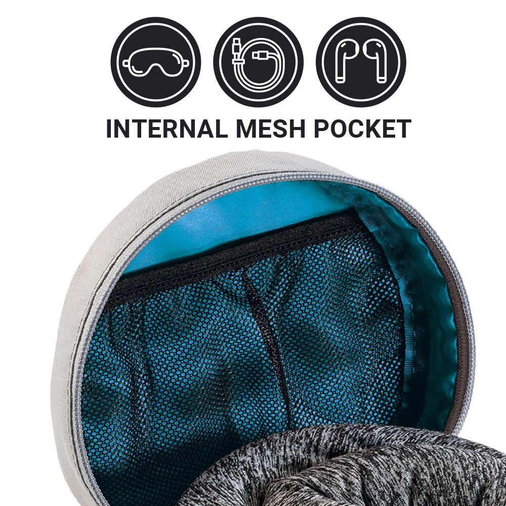 Go Travel Universal Pillow Packer - Compact & Comfortable Travel Pillow for Airplane, Car, and Office Use - Perfect for Neck Support on Long Flights and Road Trips