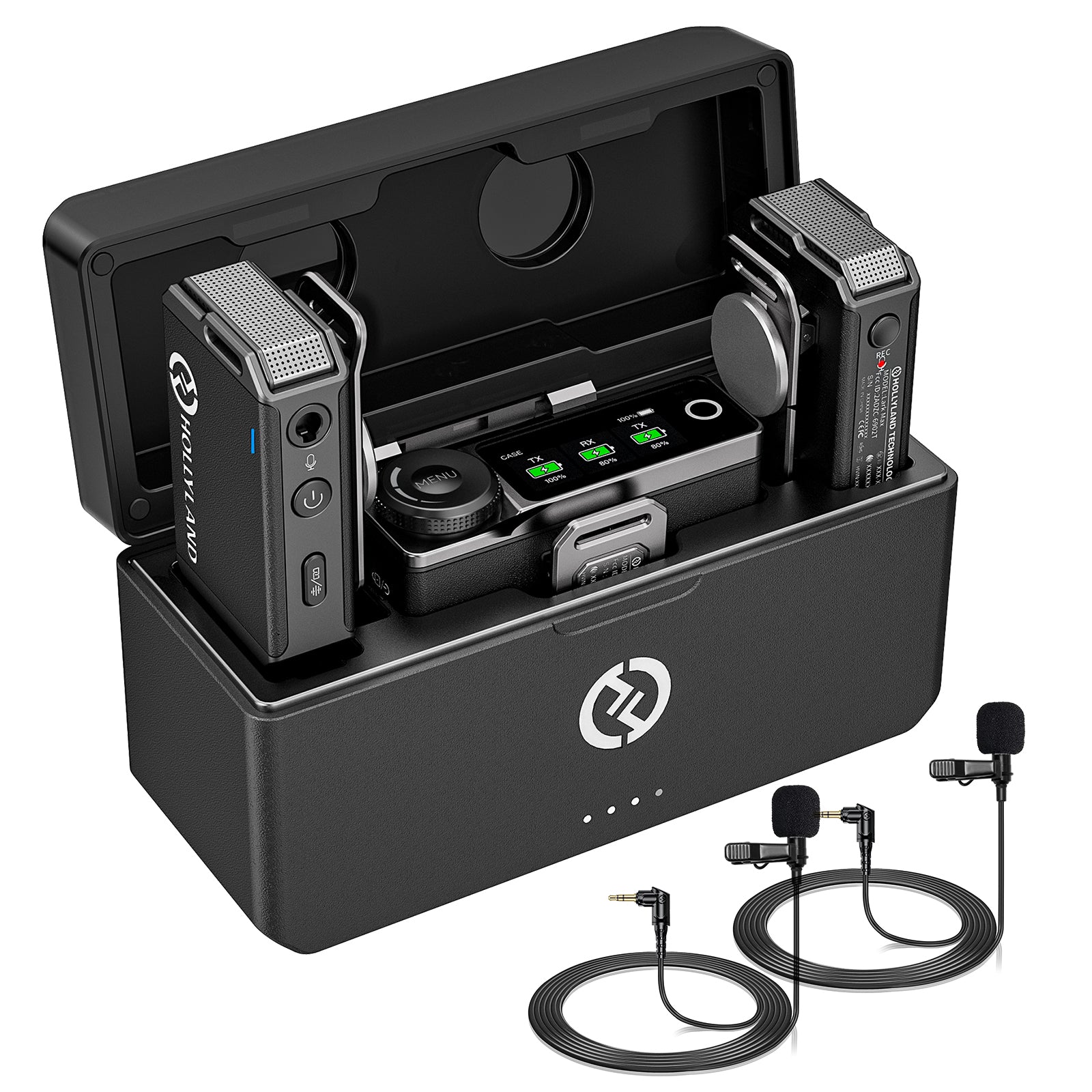 Lark Max All-in-One Wireless Microphone System with 2 Lavalier Mics - Professional-Grade Audio for YouTube, Vlogging, Podcasting & Live Streaming