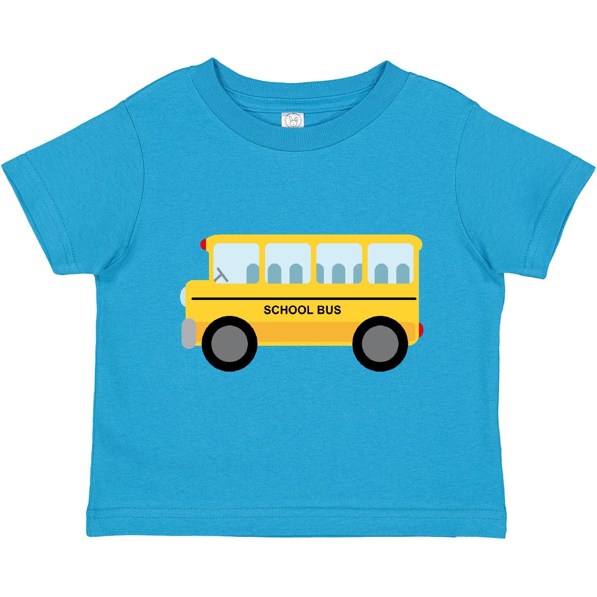 Inktastic School Bus Graphic Toddler T-Shirt - Cute Yellow Bus Design for Kids & Toddlers - Soft Cotton Tee for Preschool, Daycare & Playdates