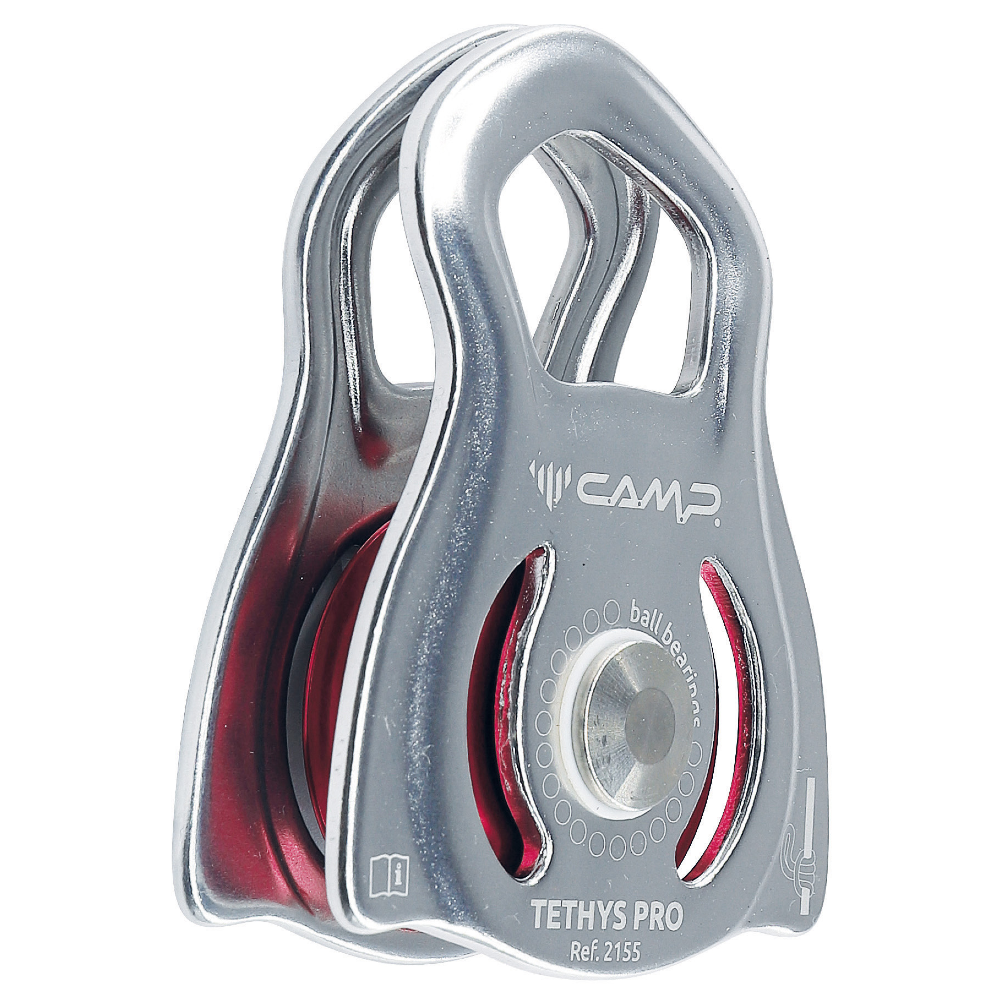 CAMP Tethys Pro Climbing Pulley - Lightweight & Durable for Rock Climbing, Rescue & Outdoor Adventures