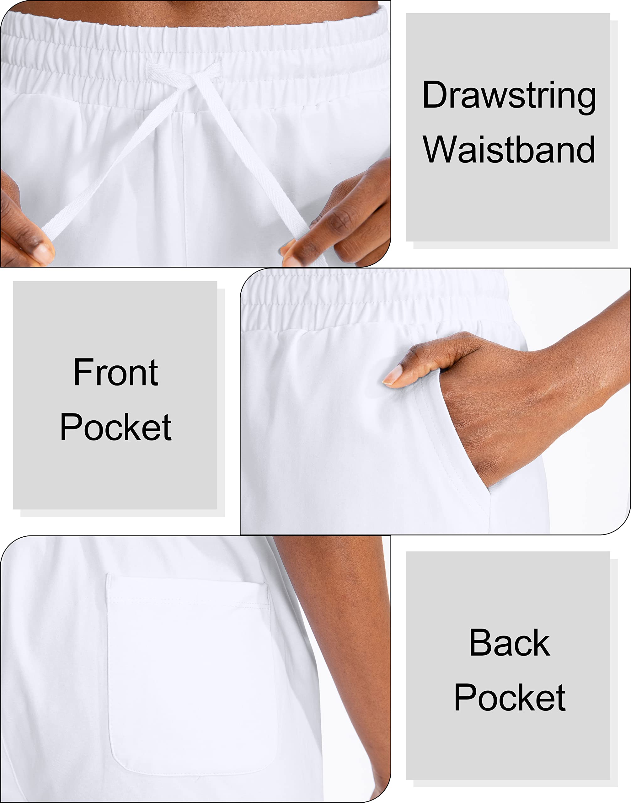 SANTINY Women's 5'' Cotton Lounge Shorts - Breathable Yoga & Athletic Shorts with Pockets for Walking, Running, Gym & Home Comfort