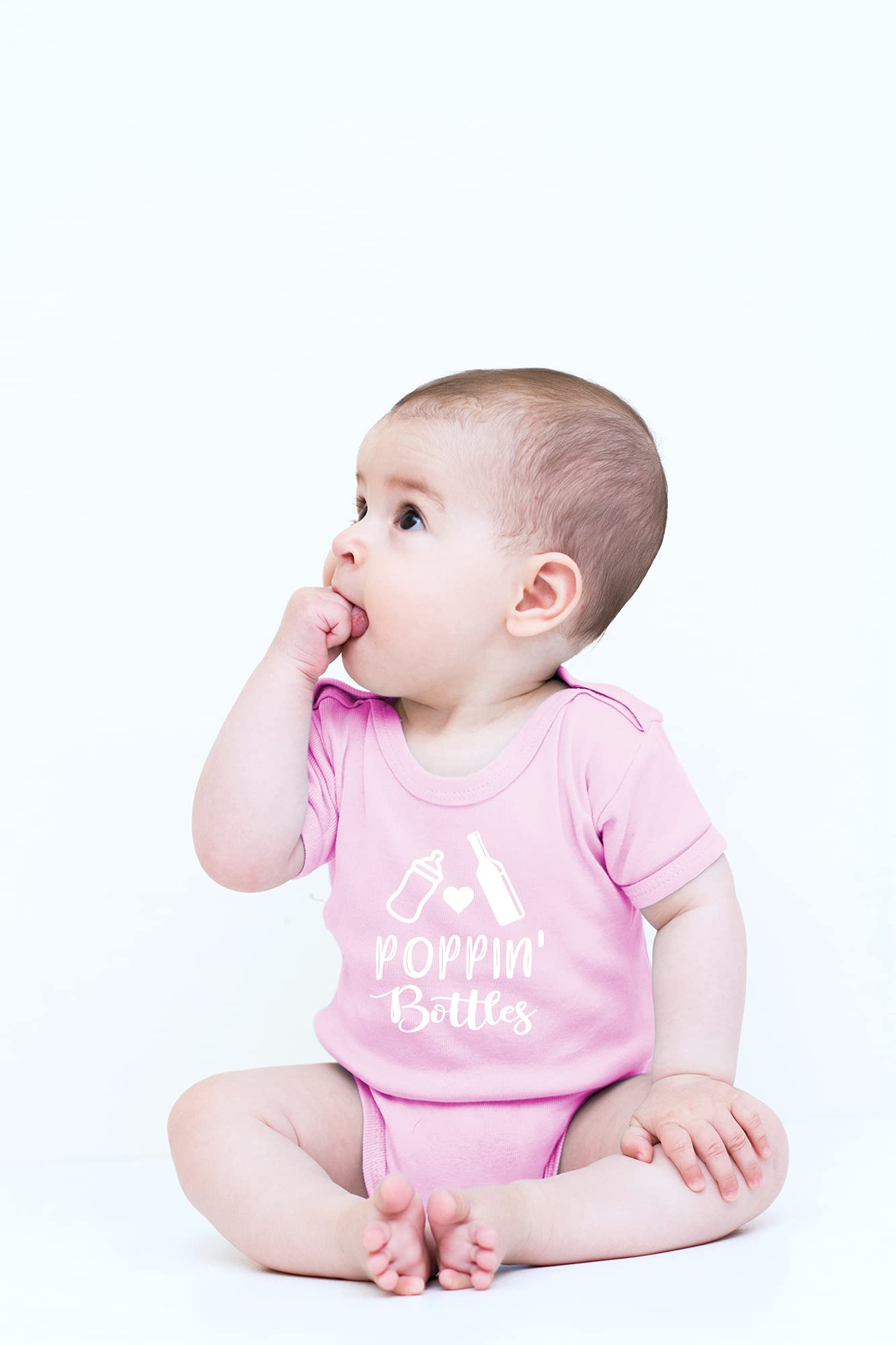 Funny Newborn Bodysuit Outfits for Boys & Girls | CBTwear Poppin' Bottles Baby Clothes | Perfect for Photo Shoots, Birthday Parties & Everyday Playtime