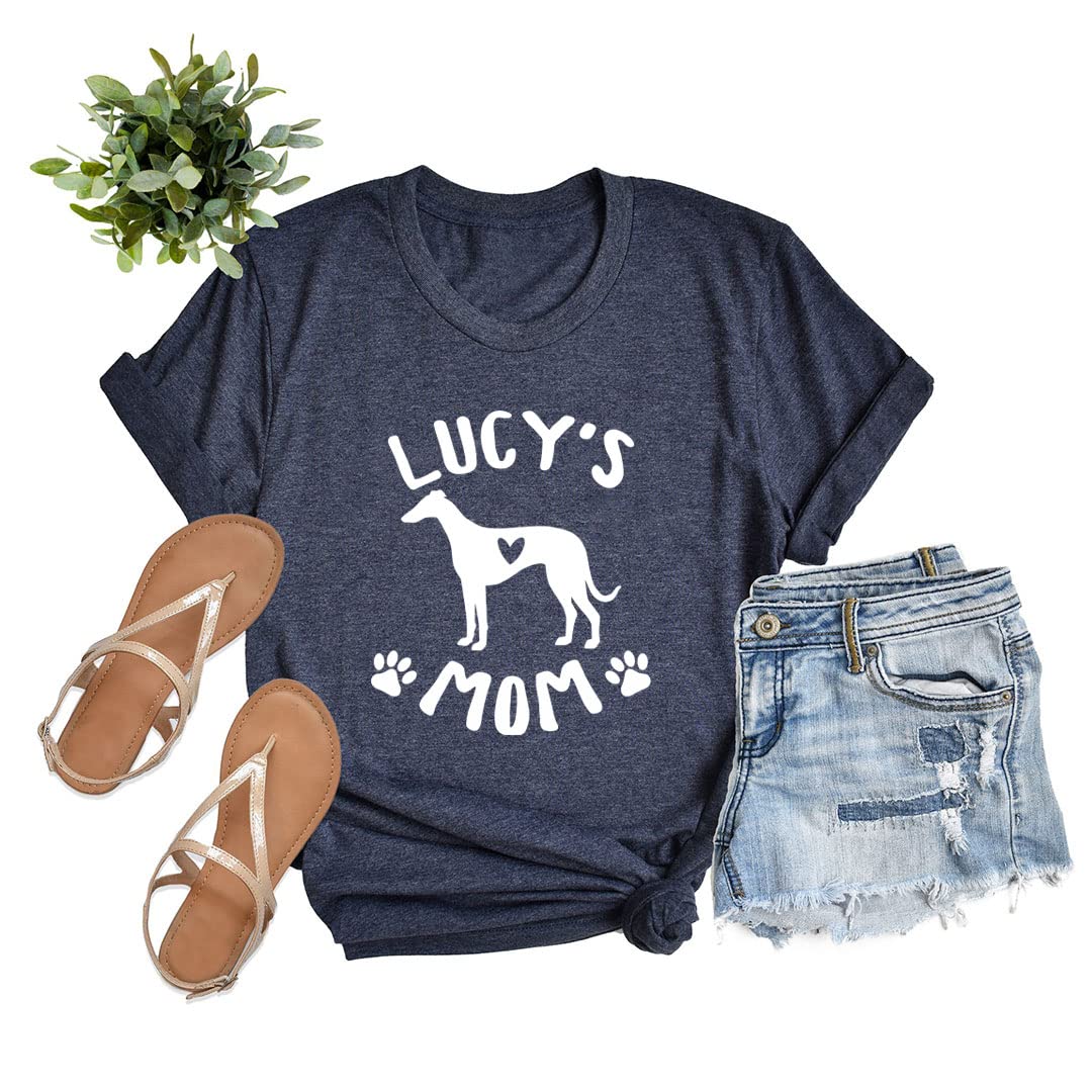 Custom Whippet Mom T-Shirt - Personalized Dog Lover Gift with Name - Perfect for Mother's Day, Birthday & Dog Show Events