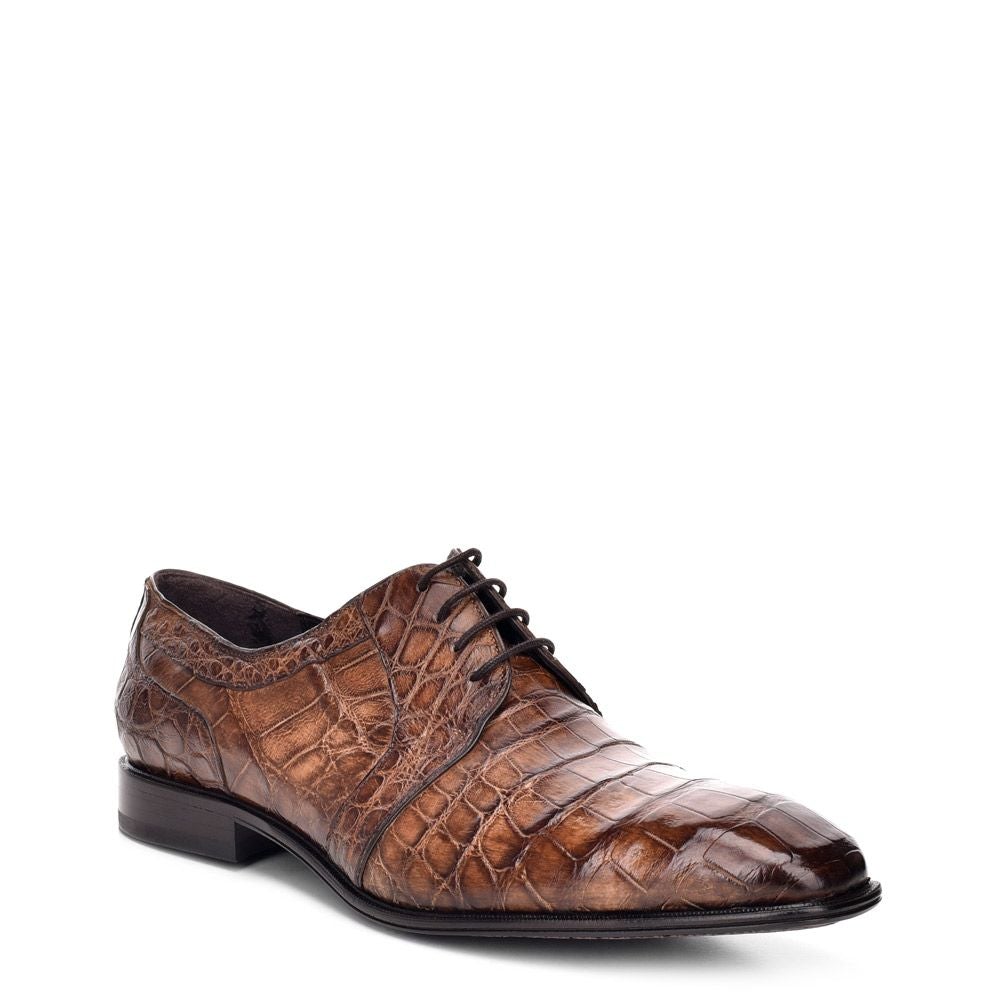 Premium Men's Cuadra Maple Dress Casual Alligator Leather Derby Shoes - Stylish & Comfortable for Office, Wedding & Formal Events