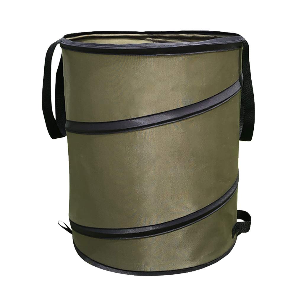 10 Gallon Collapsible Gardening Bag - Portable Pop-Up Outdoor Trash Can with Release Buckle for Leaves & Yard Waste | Perfect for Gardening, Camping & Home Use