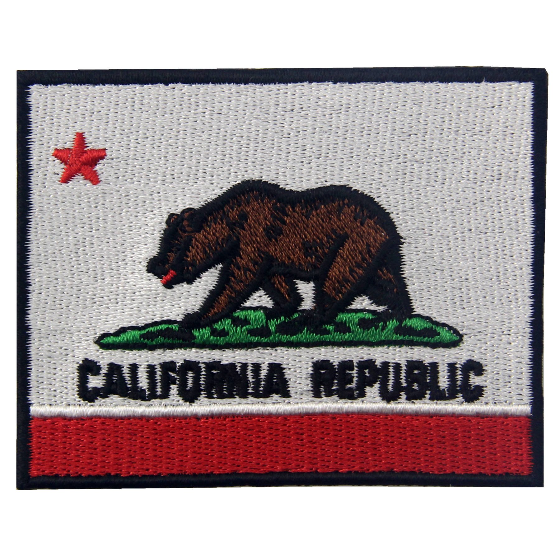 California State Flag Patch - Embroidered Iron On & Sew On CA Emblem for Jackets, Hats, Bags & DIY Crafts