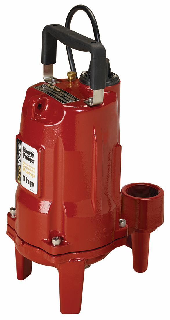 Liberty Pumps PRG101M 1 HP Cast Iron Grinder Pump - 115V Single Phase with 25 ft Power Cord | Manual Control | Ideal for Basement, Septic & Wastewater Systems