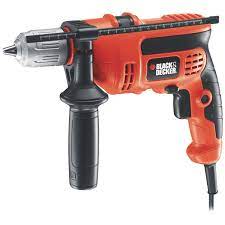 BLACK + DECKER 6 Amp 1/2 Inch Electric Hammer Drill - Powerful Corded Drill for Concrete, Metal & Wood - Perfect for DIY Projects, Home Renovation & Construction Work