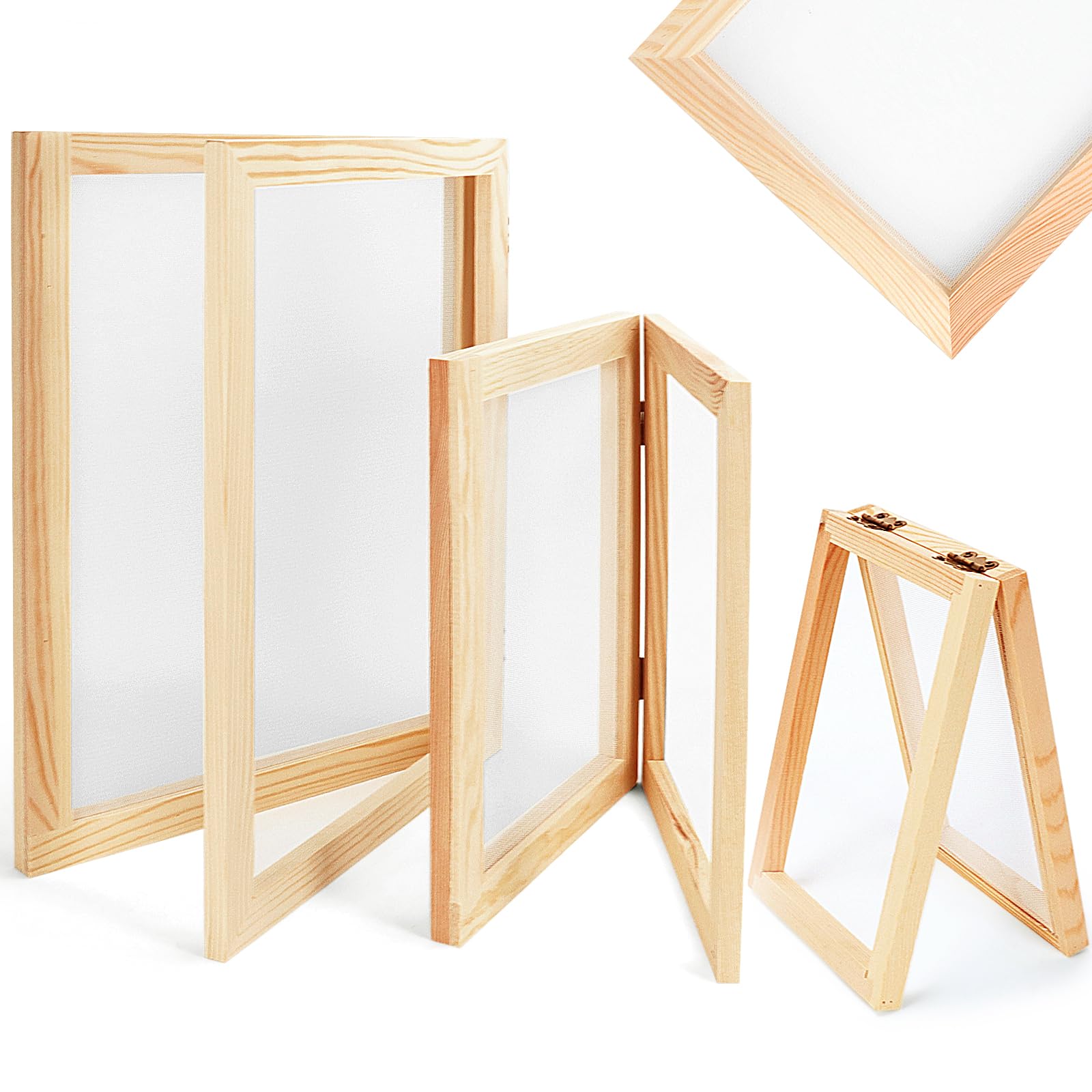 3 Sizes Wooden Paper Making Frames Set (5