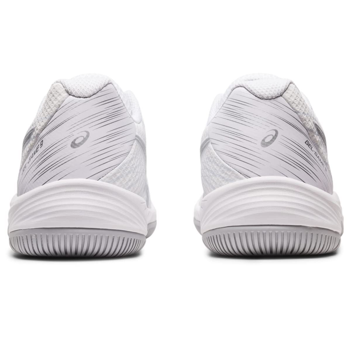ASICS Women's Gel-Game 9 Tennis Shoes - White/Pure Silver - Size 6.5 - Lightweight & Supportive Court Shoes for Women's Tennis, Training & Casual Wear