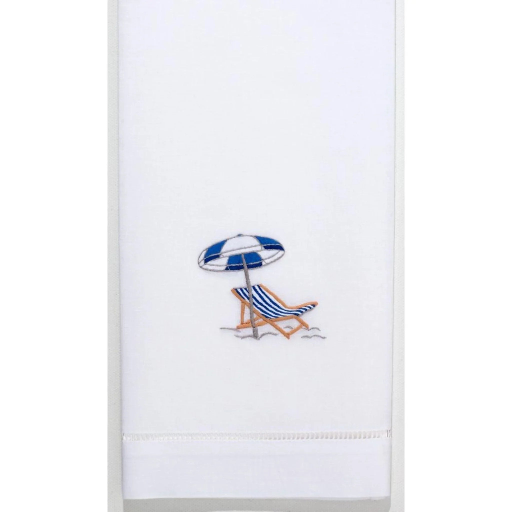 Hand Embroidered White Cotton Beach Towels - Premium Absorbent Bath & Pool Towel for Summer Vacation, Beach Outings, and Spa Relaxation