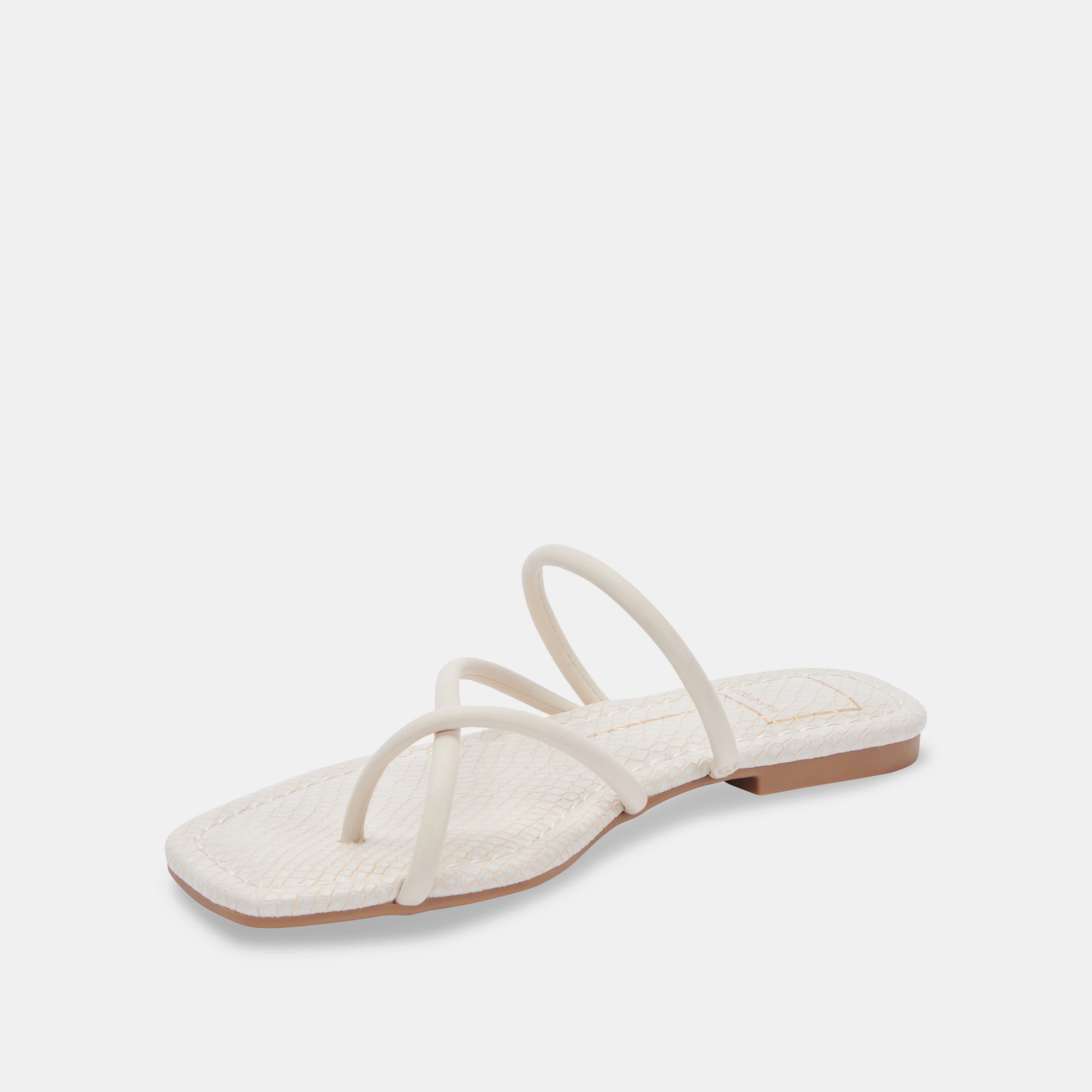 LEANNA Women's Comfortable Sandals - Soft Cream Leather Straps for Casual Wear | Perfect for Beach, Vacation & Summer Outfits