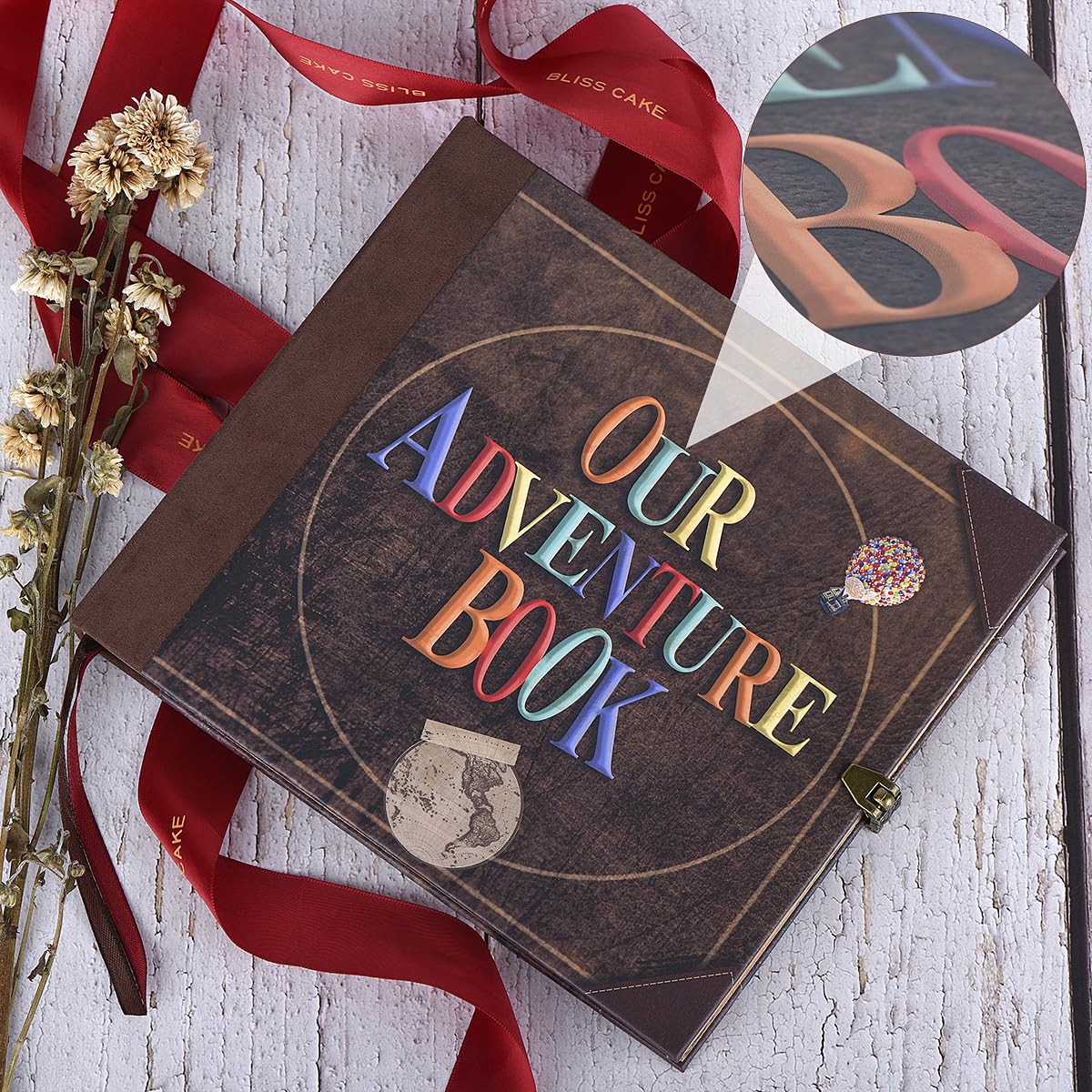 Adventure Scrapbook Photo Album - Retro Embossed Cover Travel Journal & Memory Book Kit | Perfect for Travel Diaries, Vacation Keepsakes & Gift Ideas