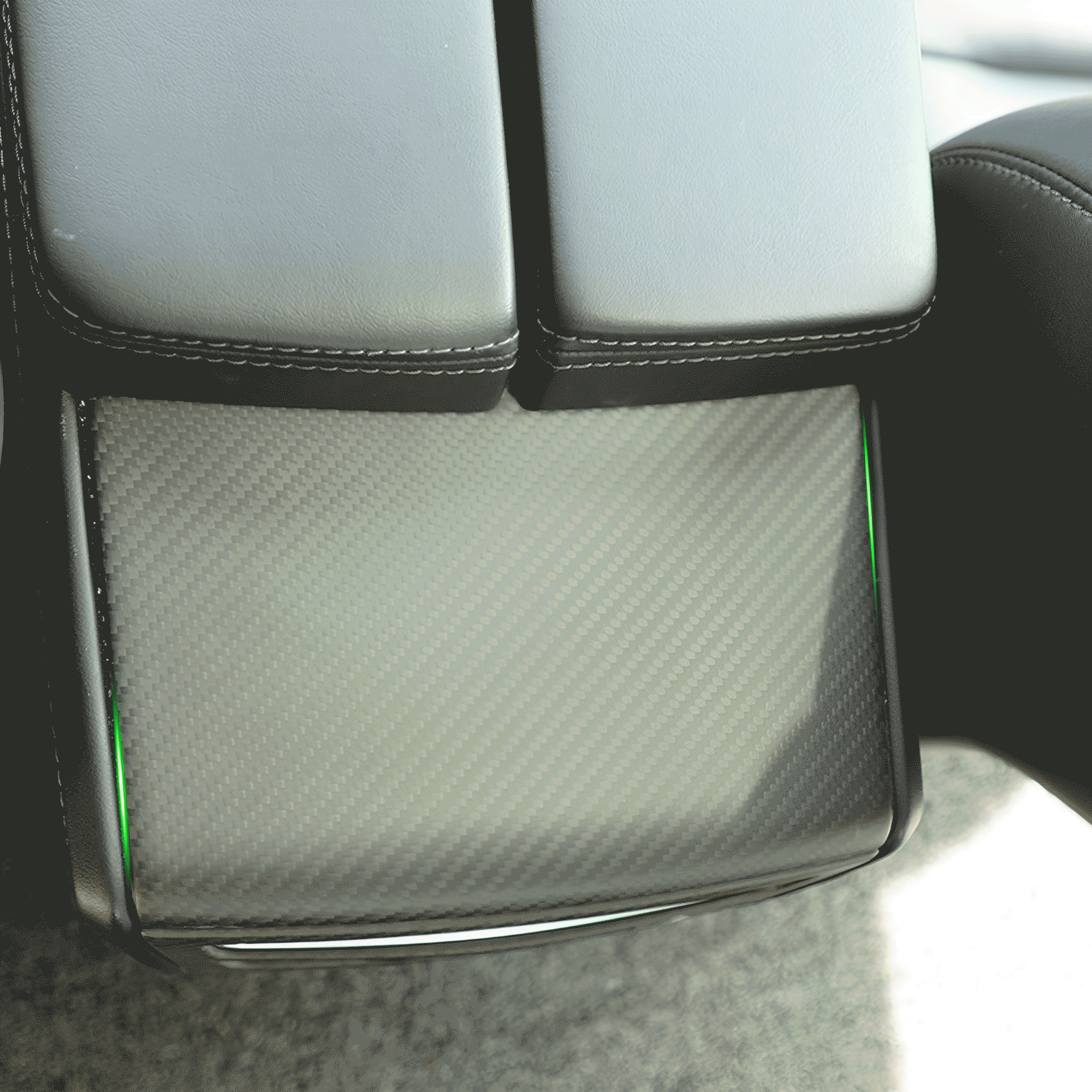 Carbon Fiber Rear Air Vent Cover for Tesla Model S/X (2012-2021) - OEM Fit Replacement & Premium Interior Upgrade | Enhance Cabin Style & Protect Air Vents from Dust