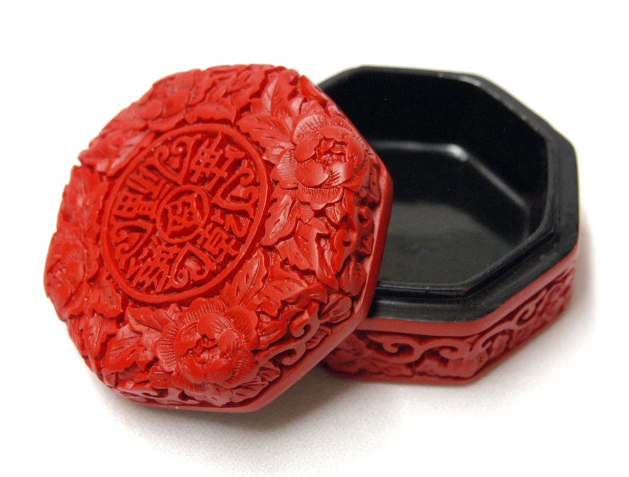 2.5 Inch Red Peony Lacquered Wooden Jewelry Box - Handcrafted Decorative Storage for Rings, Earrings & Keepsakes - Perfect for Gift Giving, Home Decor & Organizing Small Treasures