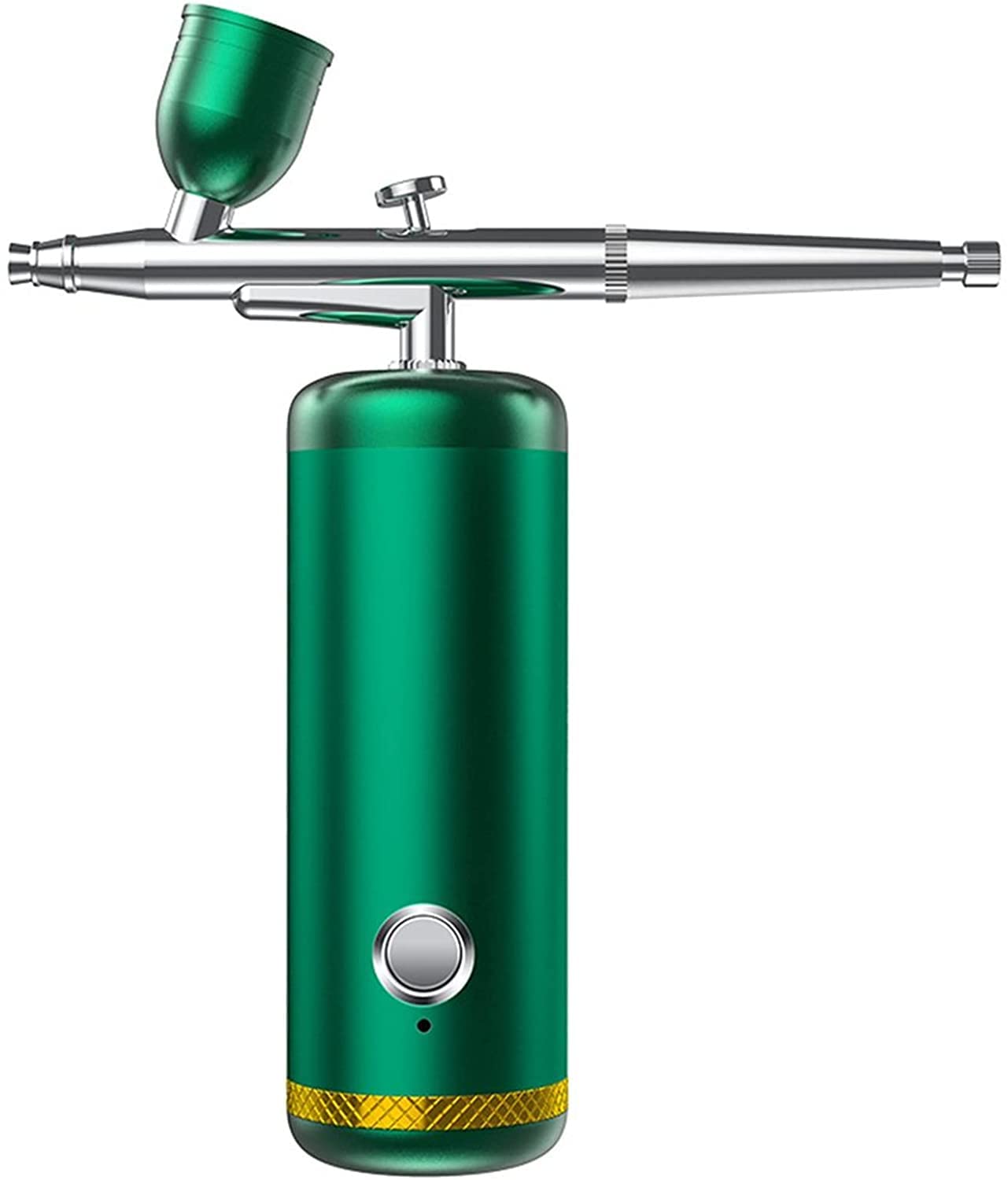 YYWER Portable Nano Facial Mister with Skin Moisture Analyzer - Handheld Atomizing Sprayer for Hydration, Eyelash Extensions & Makeup Setting | Large Capacity Cool Mist Device for Home, Travel & Salon Use (Green)