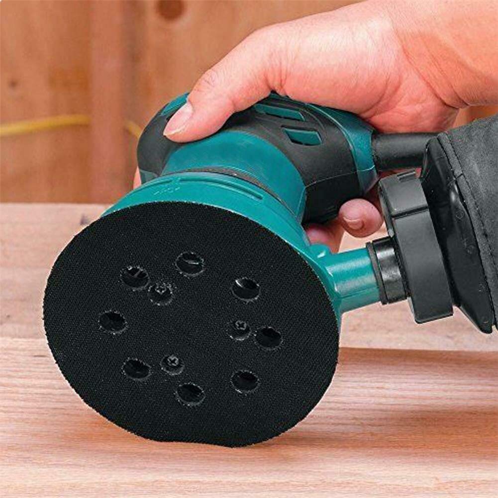 5 Inch 8 Hole Hook and Loop Sander Backing Pad - Universal Replacement Sanding Pad for Orbital Sanders - Perfect for Woodworking, Metal Polishing & DIY Projects
